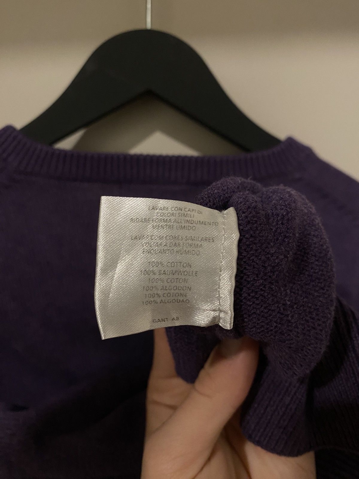 Gant GANT Sweater Purple V-neck Size US XL / EU 56 / 4 - 6 Thumbnail