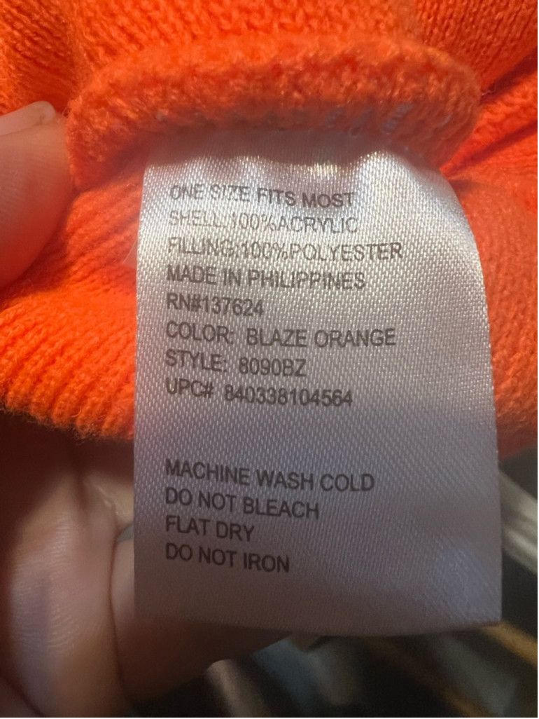 Mossy Oaks Unisex Mossy Oak Beanie One Size Orange Size ONE SIZE - 6 Thumbnail