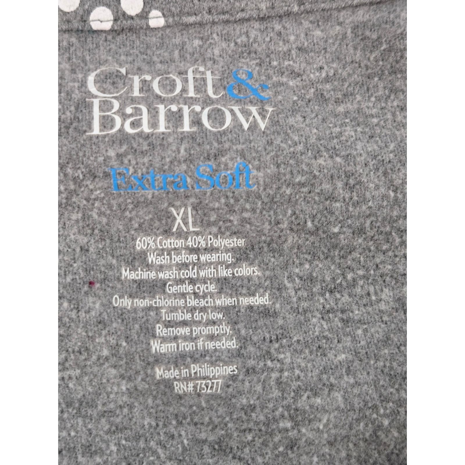 Other Croft & Barrow Gray White Snowflakes Long Sleeve Top XL Size XL / US 12-14 / IT 48-50 - 4 Thumbnail