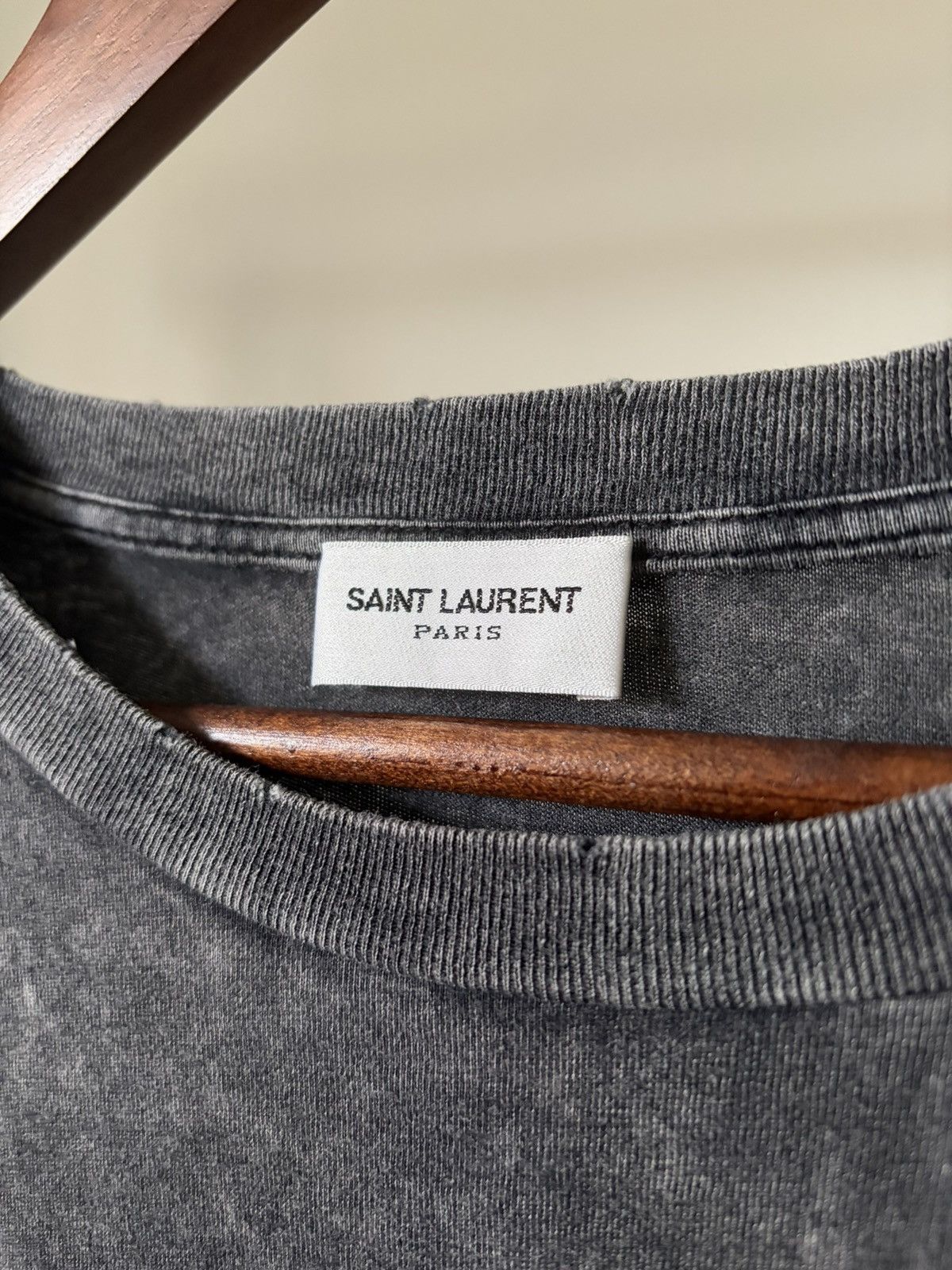 Saint Laurent Paris Saint Laurent Paris 2017 distressed faded T-shirt tee Size US S / EU 44-46 / 1 - 5 Thumbnail