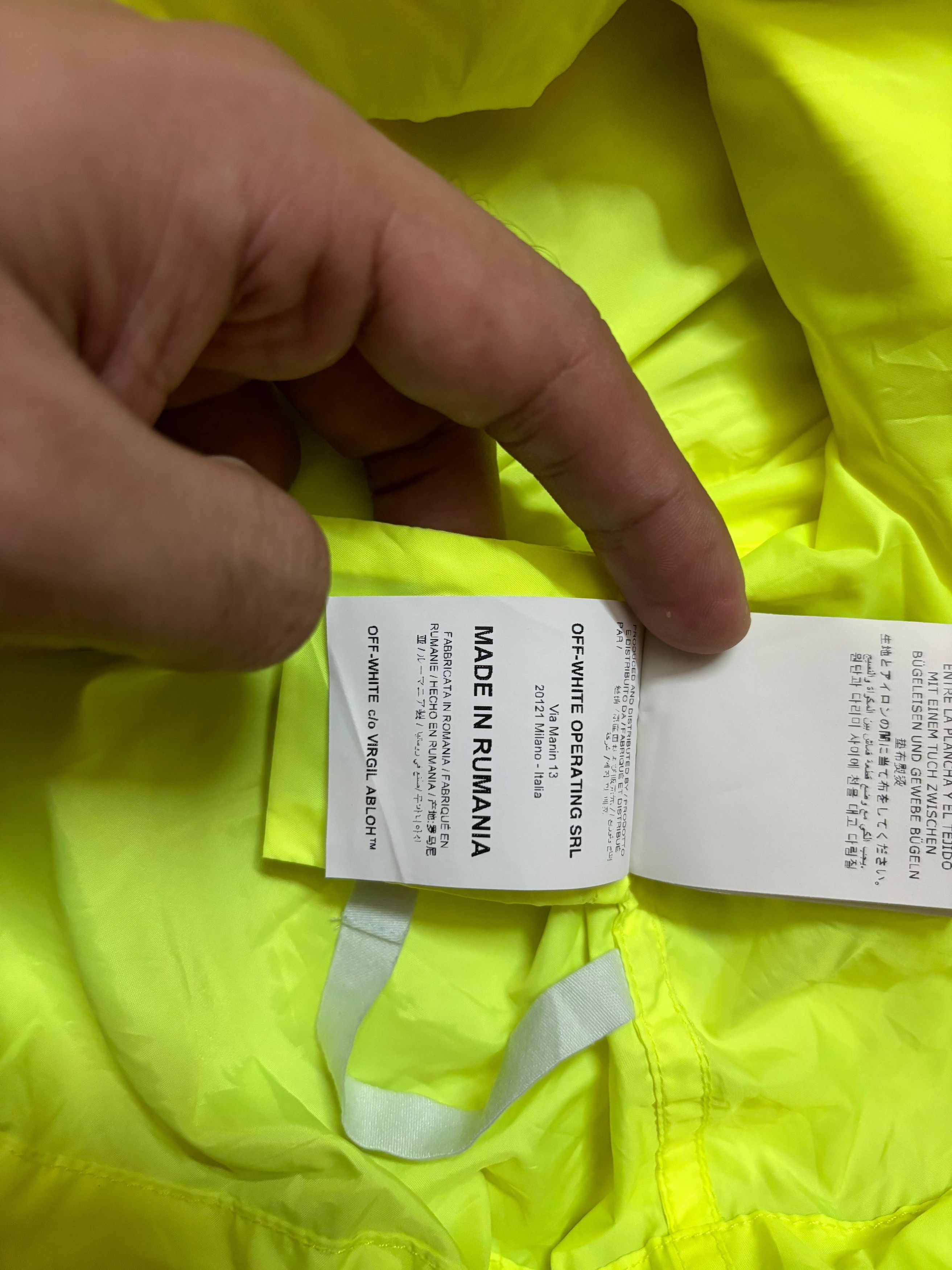 Off-White Off-White Windbreaker 'Neon Yellow' Size US XXL / EU 58 / 5 - 15 Thumbnail