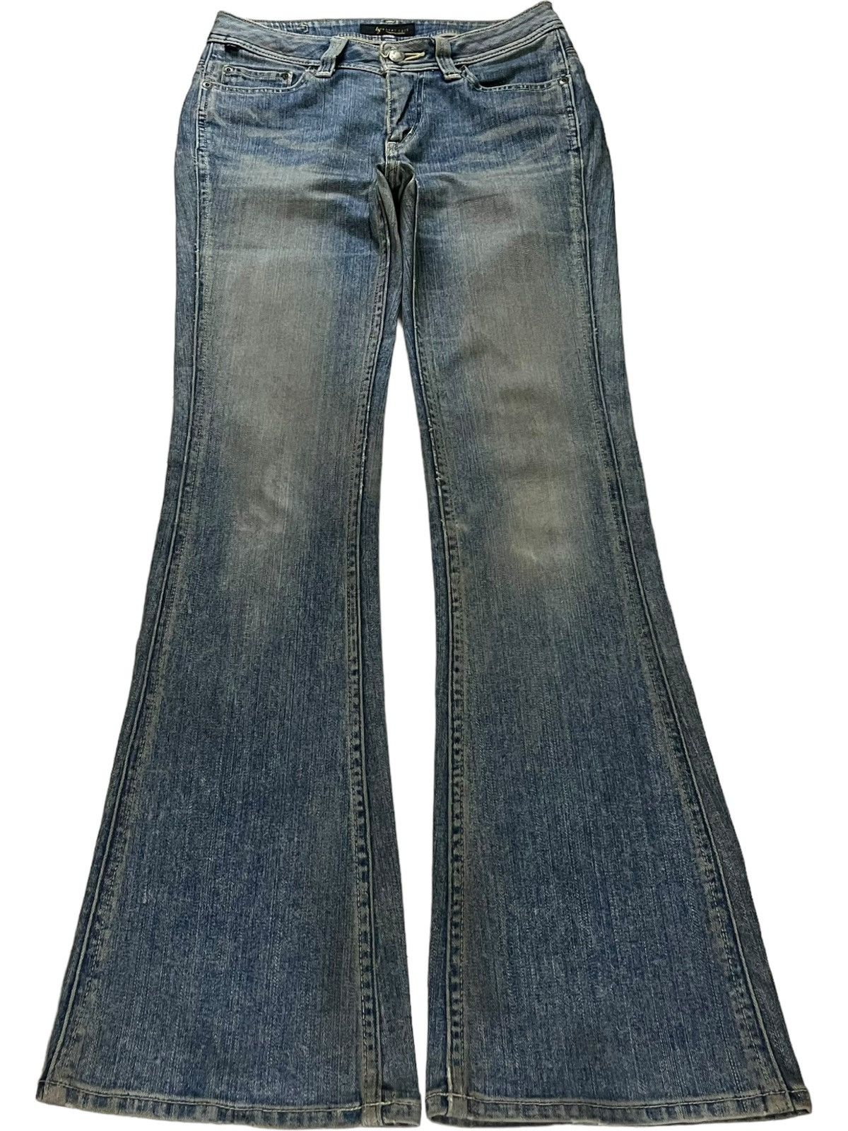 Japanese Brand SALES🔥Vintage Japanese Rusty Mud Wash Distress Flare Jeans Size 29" - 1 Thumbnail