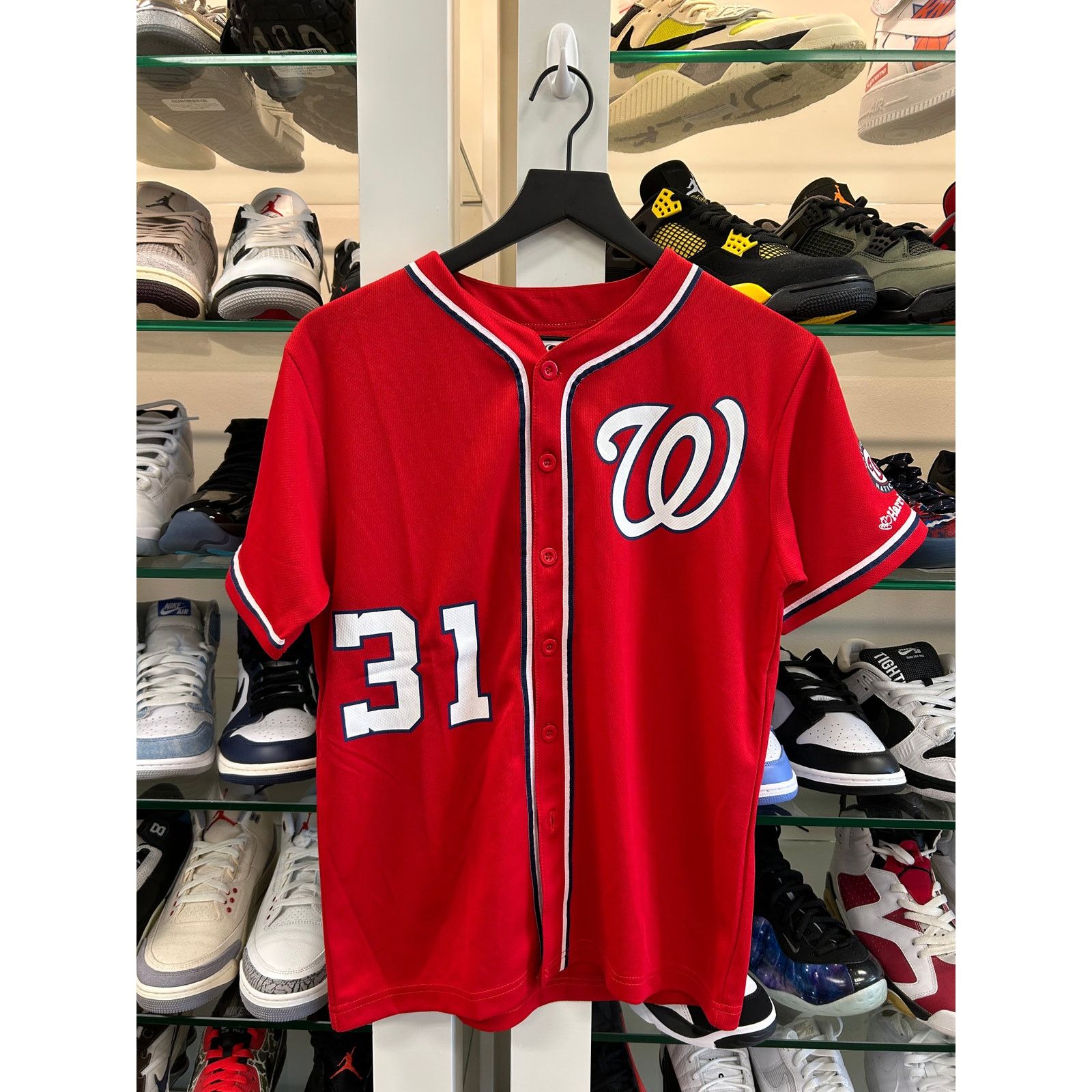 Mitchell & Ness Washington Nationals red alternate jersey Max Scherzer YXL Size US XL / EU 56 / 4 - 1 Thumbnail