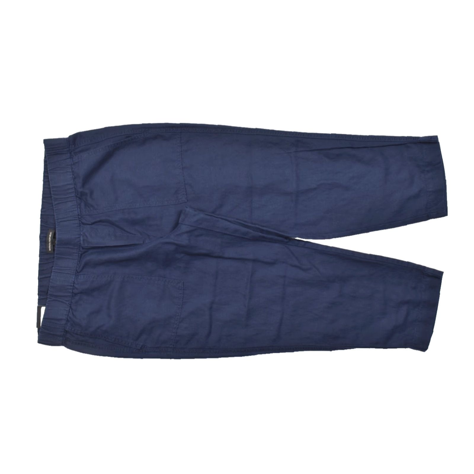 Banana Republic Banana Republic Women Tapered Crop Pant Size L Navy Blue Lyocell Linen Blend NEW Size 36" / US 14 / IT 50 - 2 Thumbnail