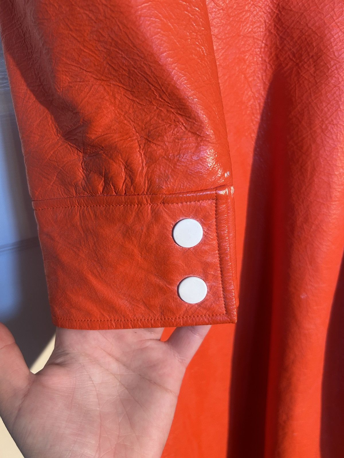 Courreges Courreges Paris Orange Vinyl Trench Coat Size XS / US 0-2 / IT 36-38 - 11 Thumbnail
