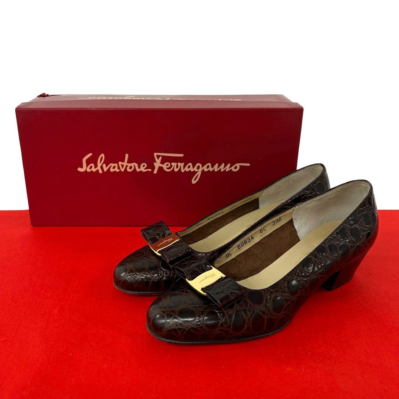 Salvatore Ferragamo Salvatore Ferragamo Salvatore Ferragamo Leather Pumps Leather Shoes DUTY FREE for USA Size ONE SIZE - 1 Thumbnail