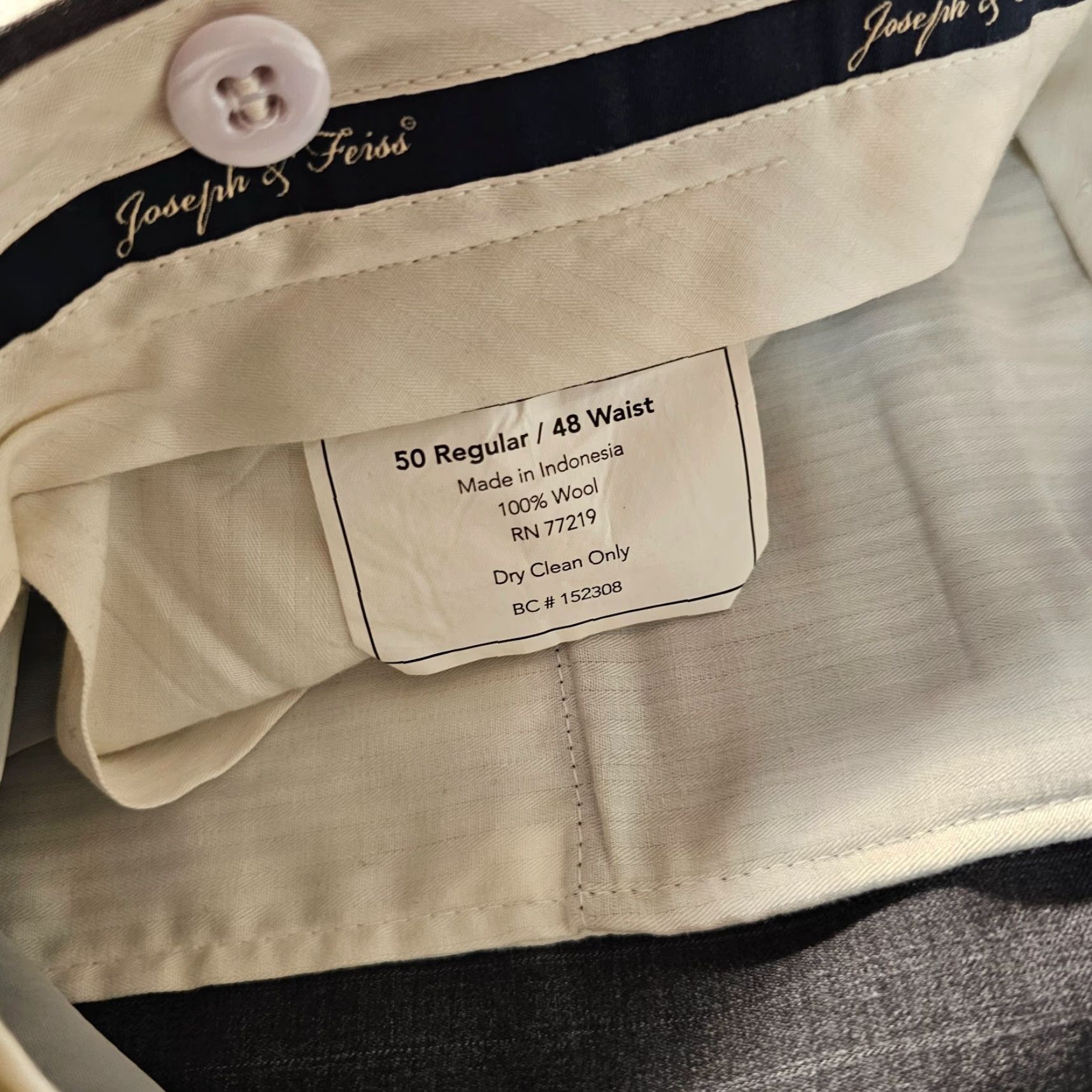 Joseph VINTAGE Joseph & Feiss Wool Dress Pants Men 50 Regular Gray Striped Formal Business Casual Size US 34 / EU 50 - 3 Thumbnail