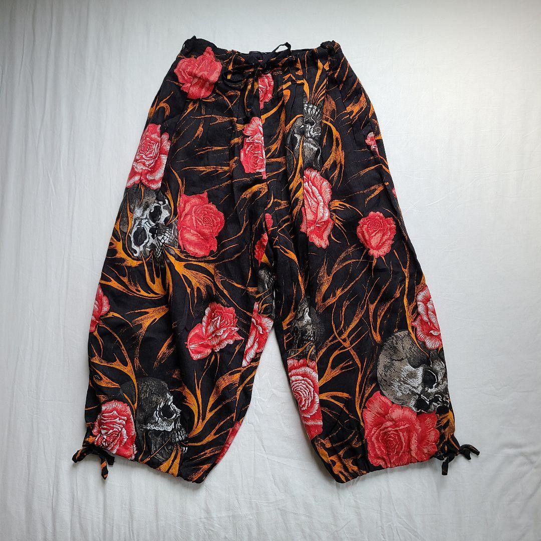 Yohji Yamamoto Yohji Yamamoto 19SS Skull Fire Linen Balloon Pants Size US 34 / EU 50 - 2 Thumbnail