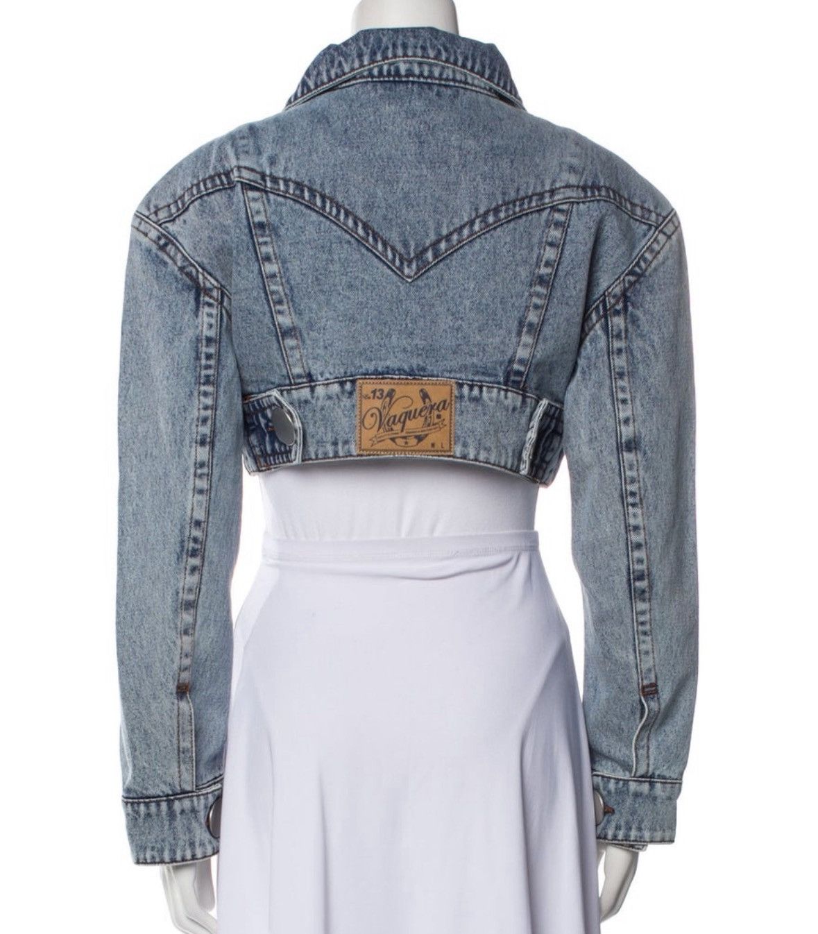 Vaquera Vaquera cropped denim jacket Size M / US 6-8 / IT 42-44 - 2 Thumbnail