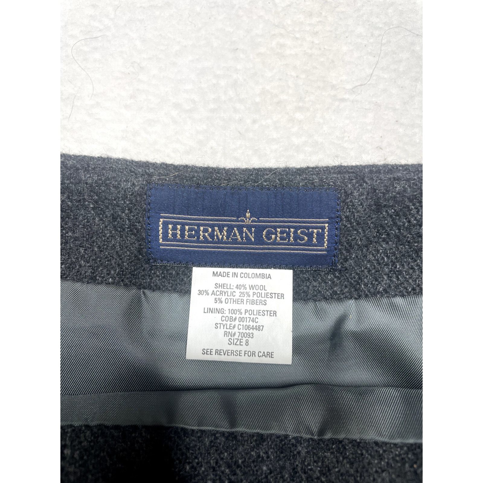 Other Vintage Herman Geist Women’s Gray Wool Skirt – Size 8 Size 26" / US 2 / IT 38 - 3 Thumbnail