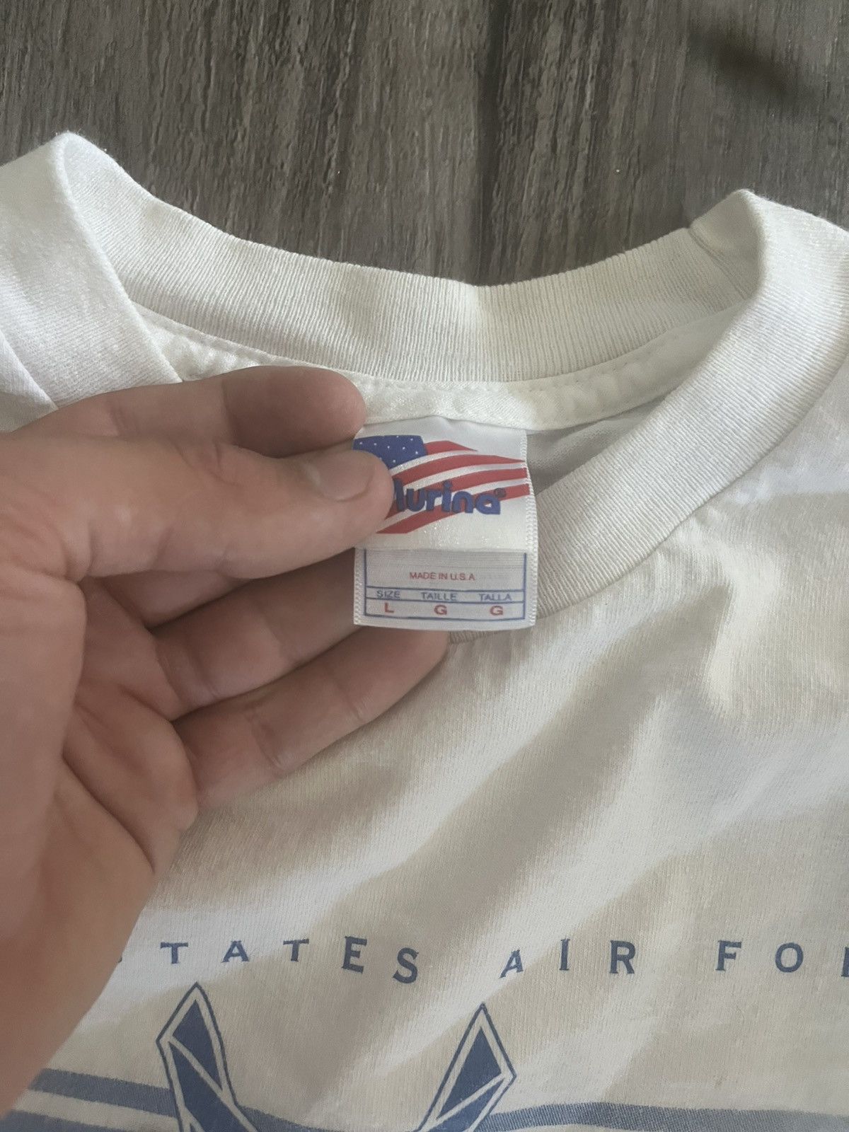 Vintage Vintage 90s Airforce Tee Size US L / EU 52-54 / 3 - 2 Thumbnail