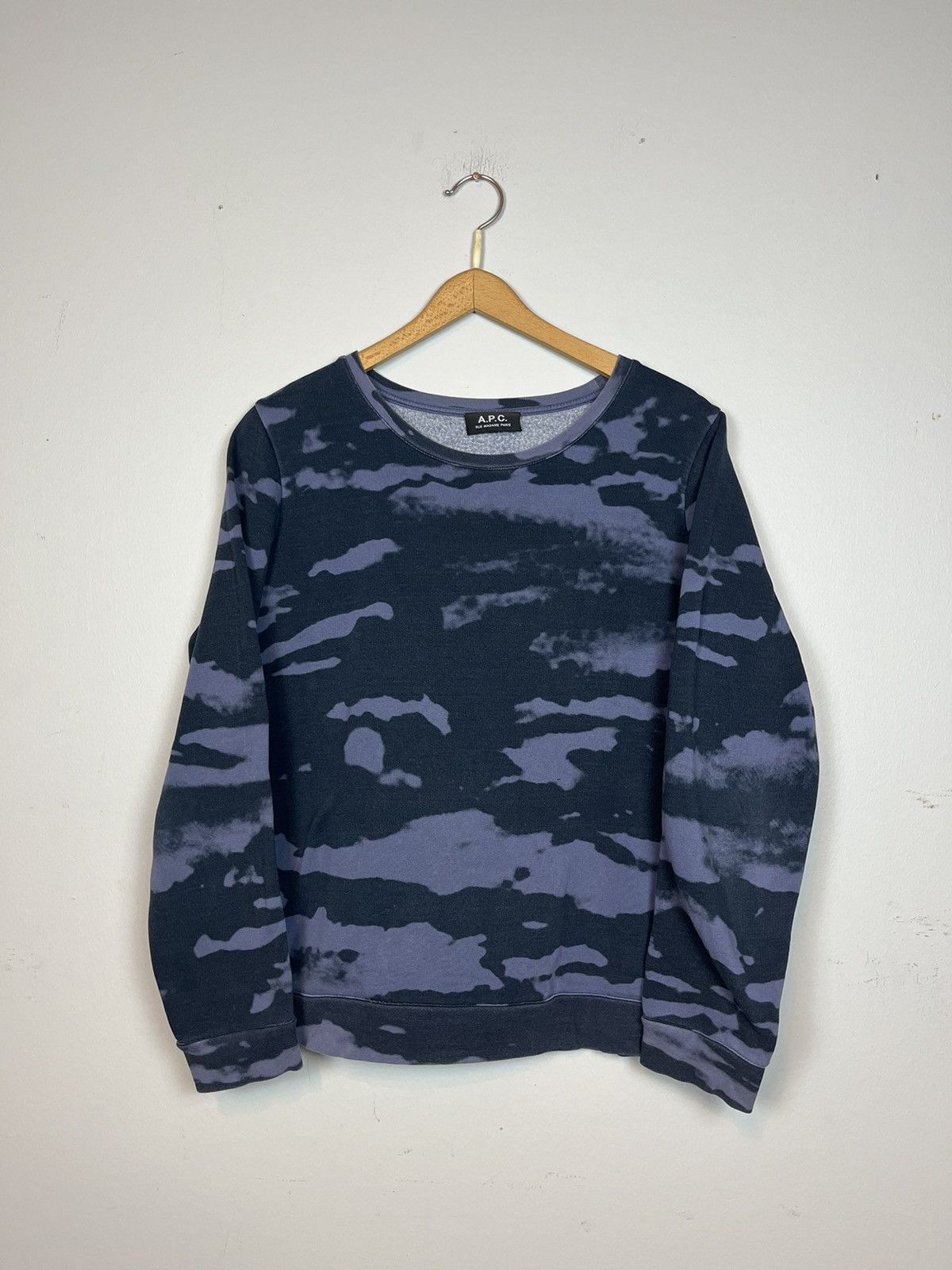 A.P.C. × Japanese Brand Blue APC Water Camo Sweater Size US S / EU 44-46 / 1 - 1 Thumbnail