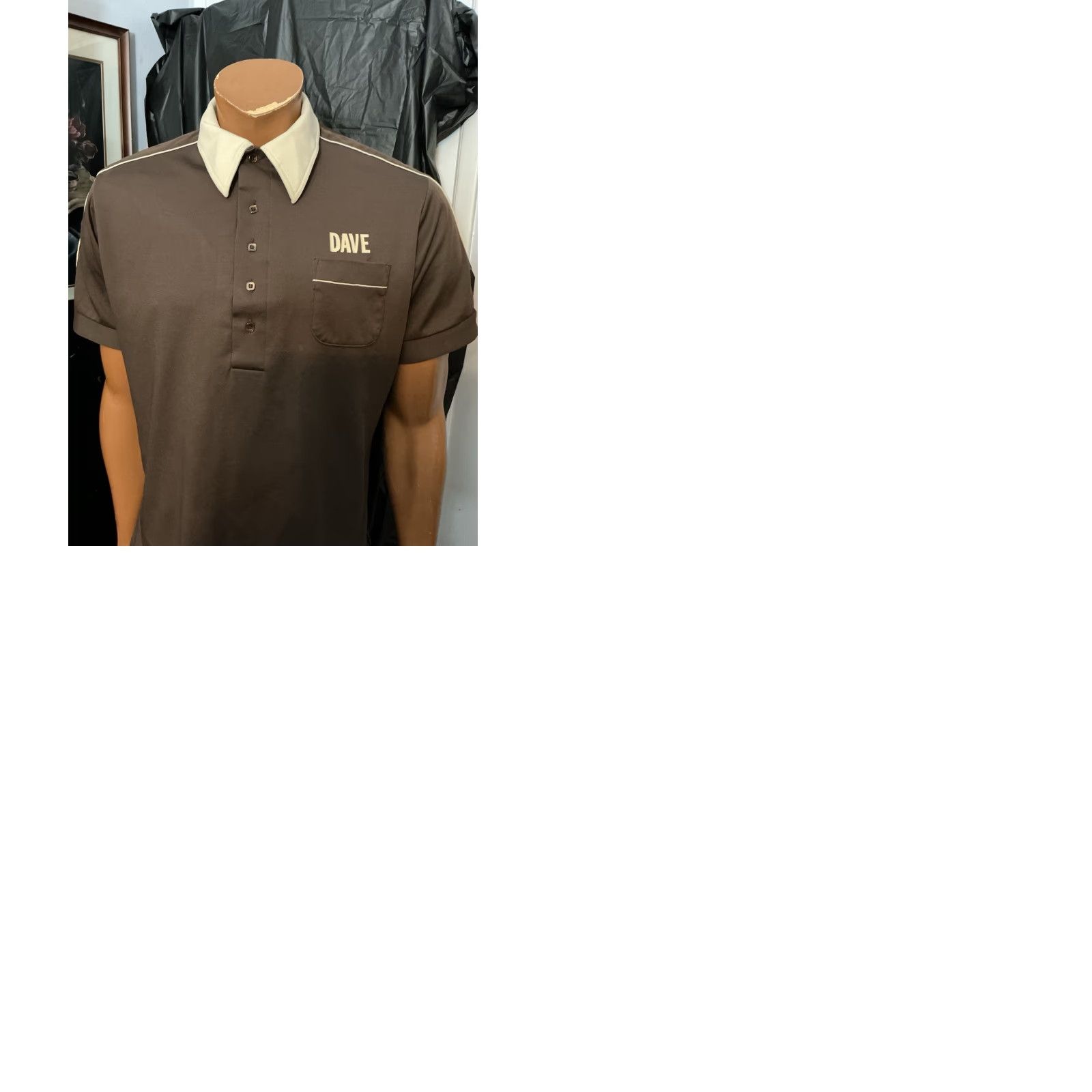 Vintage VINTAGE King Louie Creation The Company Store Bowling Polyester Polo Shirt L Brown Short Sleeve 1970s Mens Size US L / EU 52-54 / 3 - 9 Thumbnail