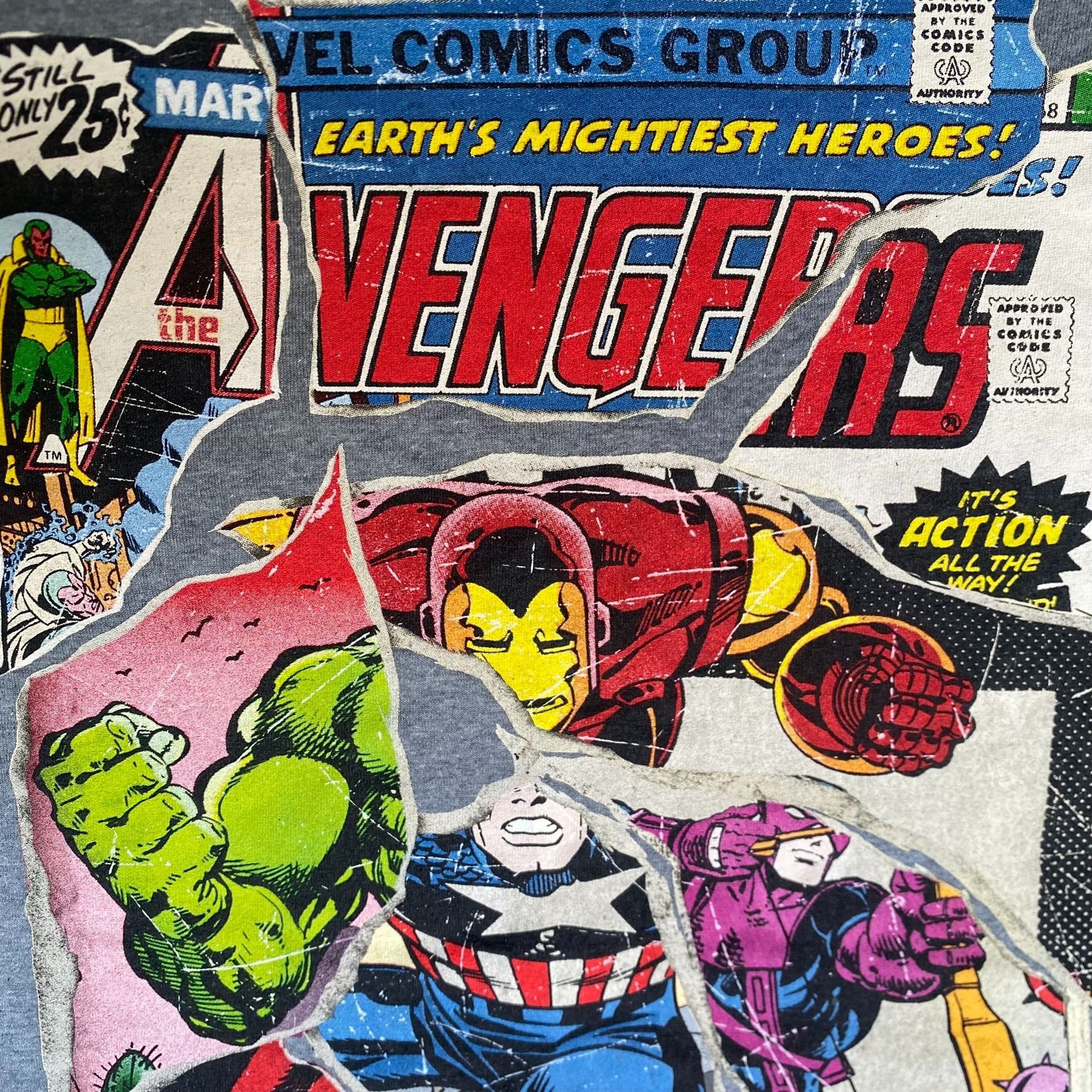 Marvel Comics Vintage Y2K Marvel Avengers Shirt Gray Retro Comic Book Tee Size US L / EU 52-54 / 3 - 4 Thumbnail