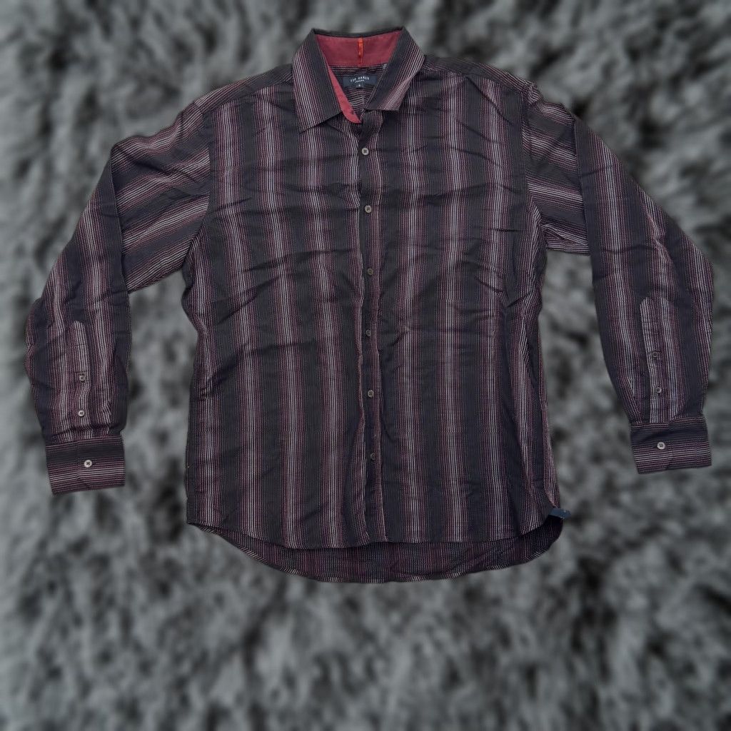 Ted Baker Ted Baker Shirt Womens 5 US 16 Kantha Stripes Business Casual Androgynous Chic Size XXL / US 16-18 / IT 52-54 - 1 Thumbnail