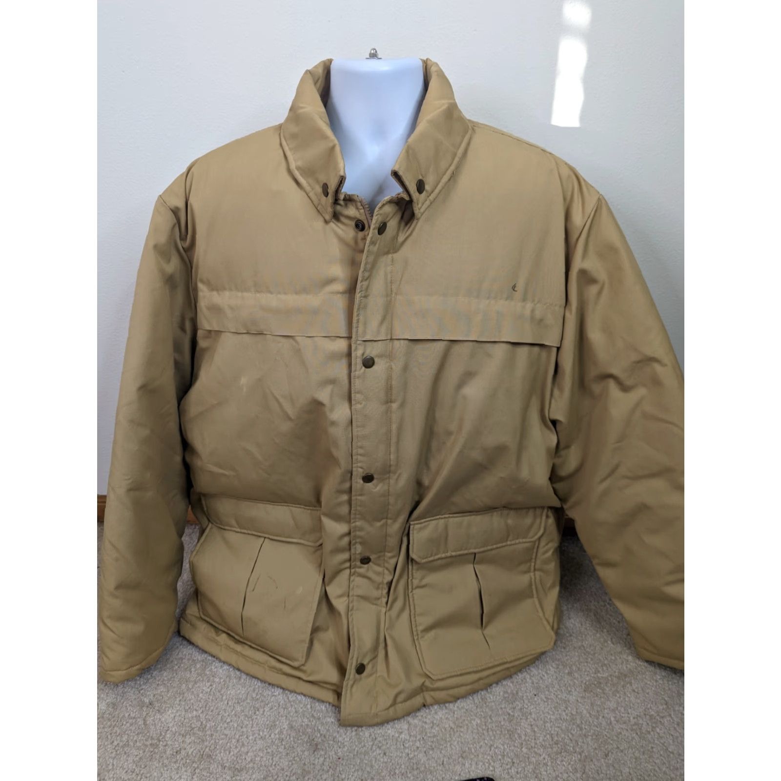Vintage VINTAGE 80s Tan Puffer Winter Jacket Parka Coat Mens X-Large XL Beige Shirt? Size US XL / EU 56 / 4 - 2 Thumbnail