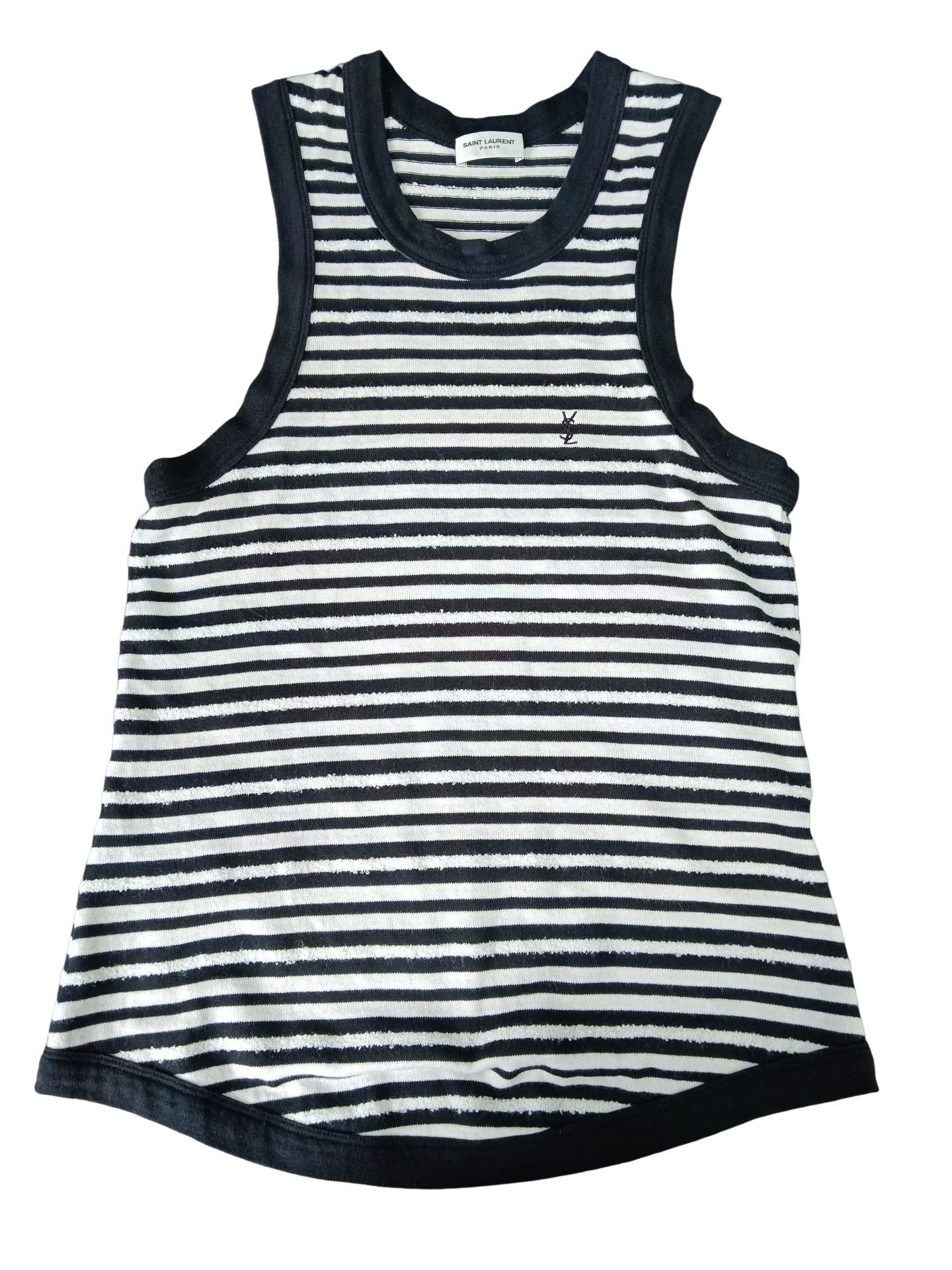 Saint Laurent Paris Saint Laurent Striped Knit Tank Top S Size S / US 4 / IT 40 - 1 Thumbnail