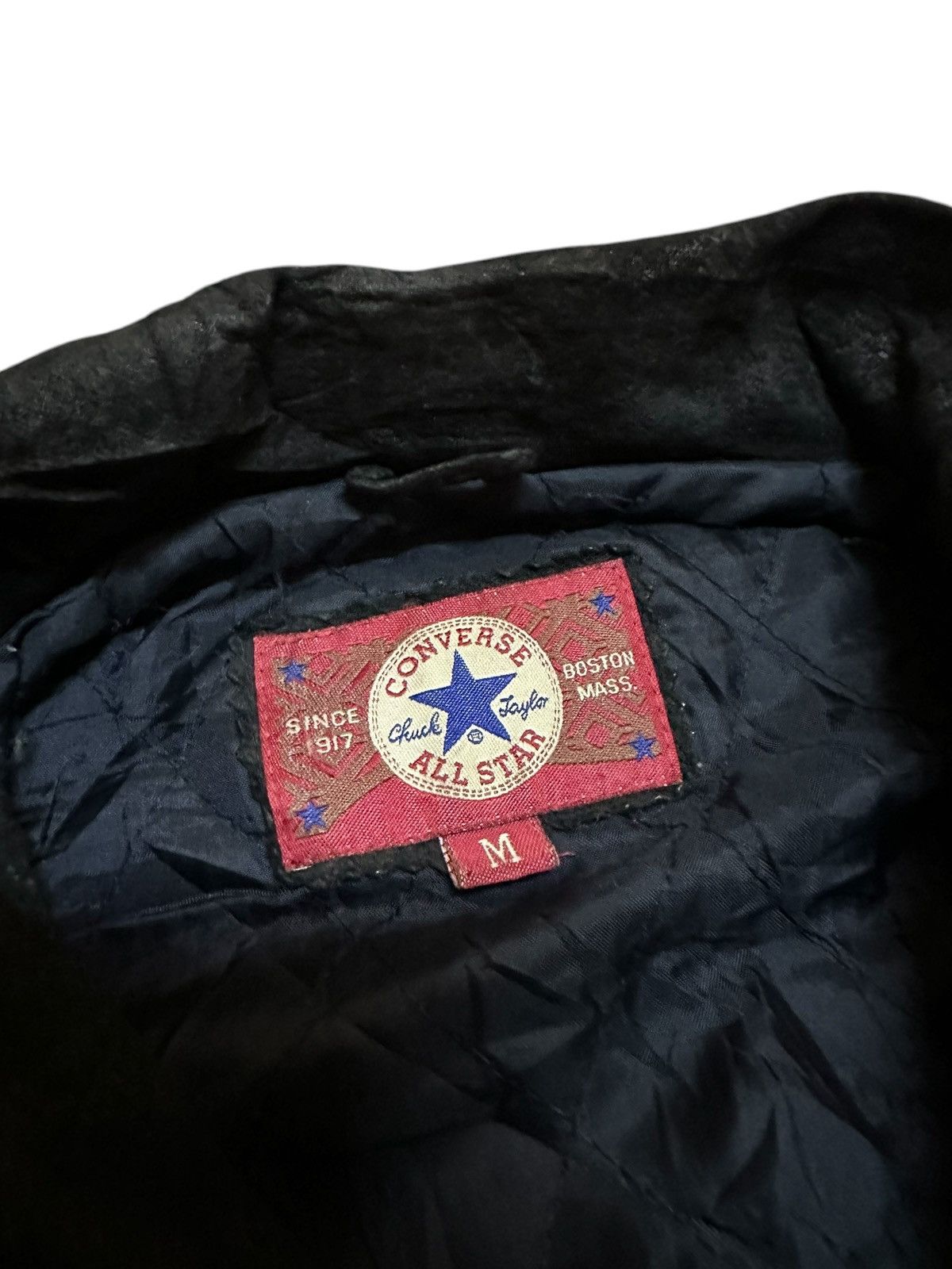 Converse × Vintage 90s converse genuine leather bomber jacket usa Size US M / EU 48-50 / 2 - 6 Thumbnail