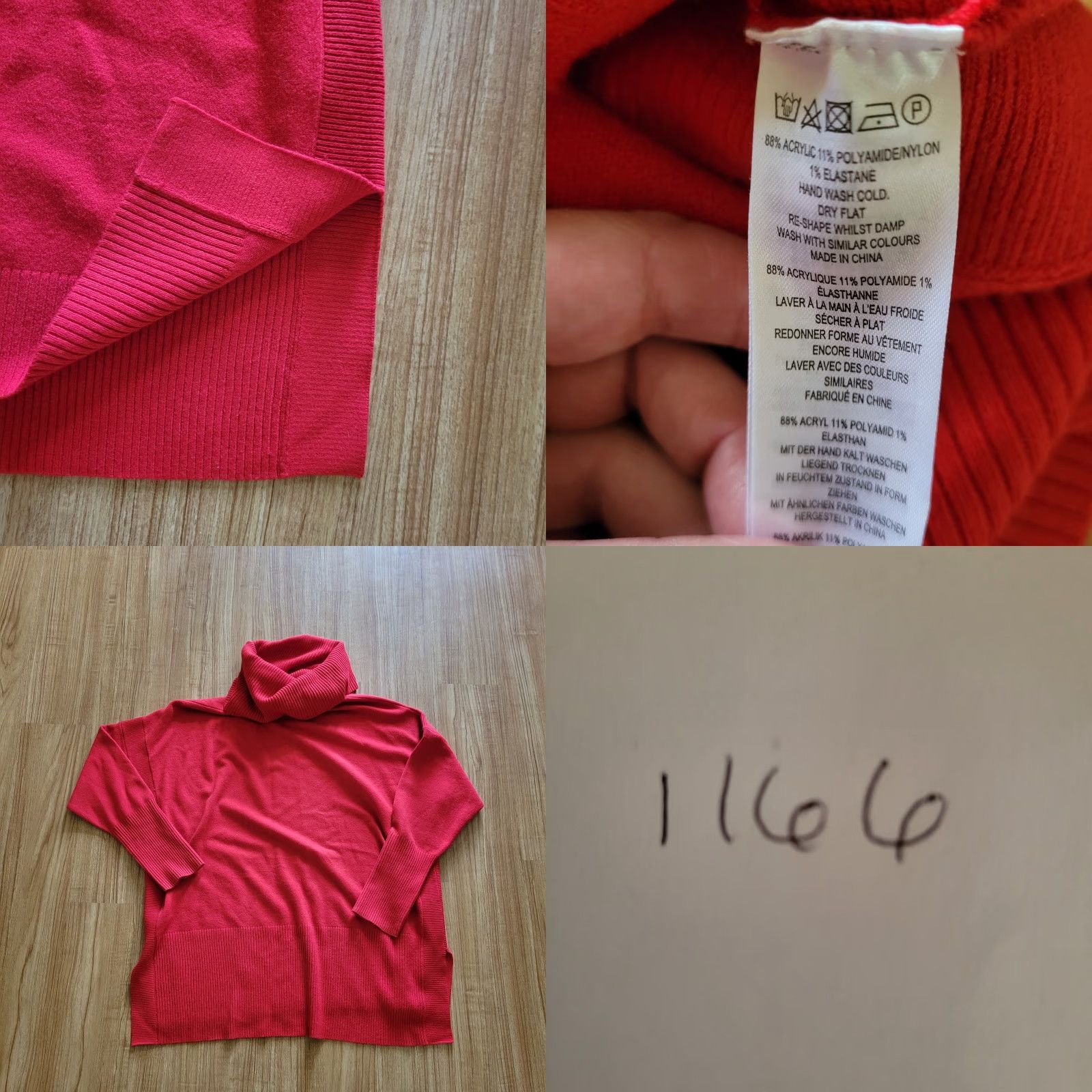 French Connection VINTAGE French Connection Sweater Womens Size 1X Red Turtleneck Long Sleeve Classic Top Size XL / US 12-14 / IT 48-50 - 8 Thumbnail