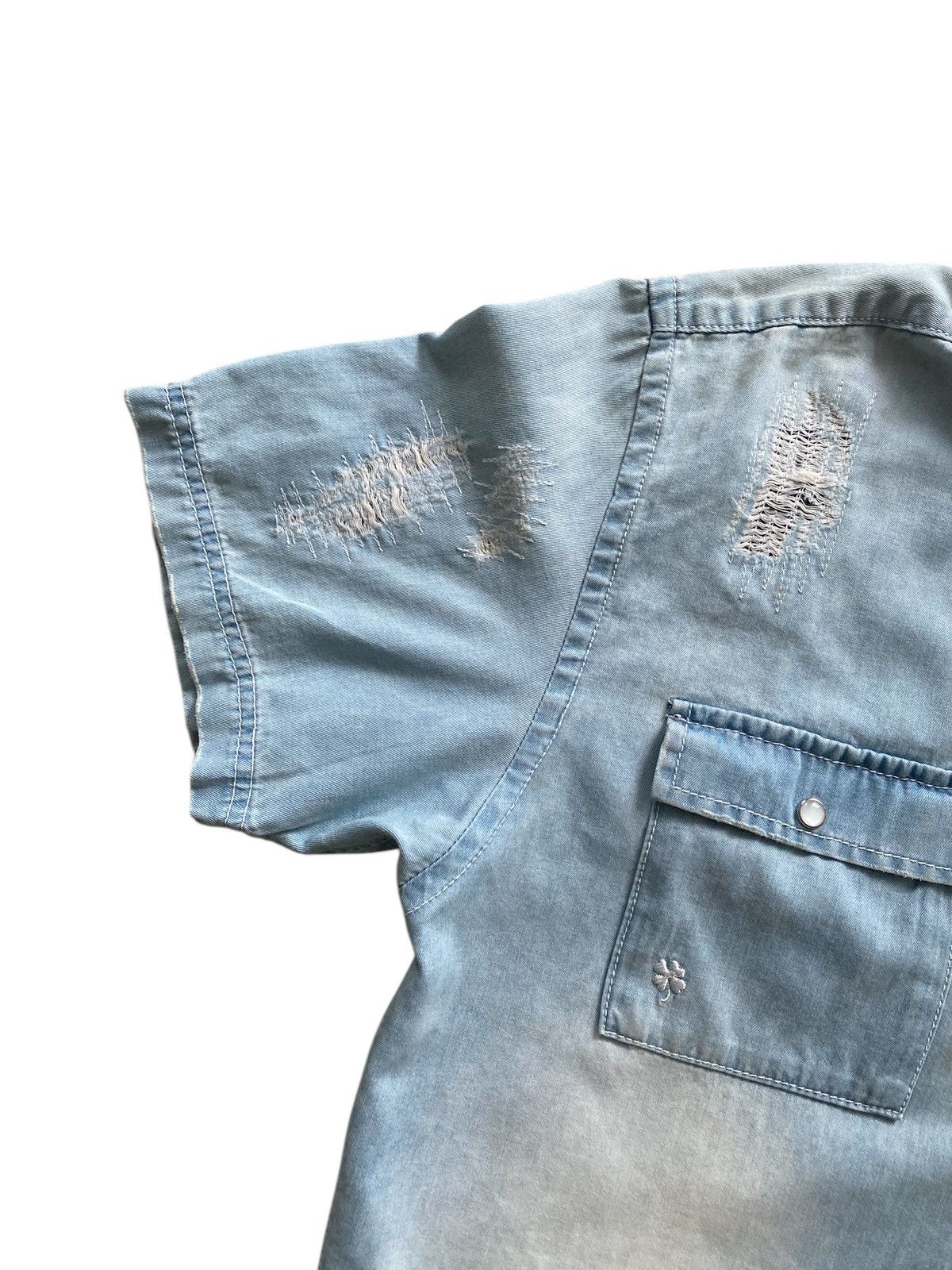 Hysteric Glamour × Japanese Brand Vintage Biker NORTON Pachwork DENIM BUTTON rare design Size US XL / EU 56 / 4 - 6 Thumbnail