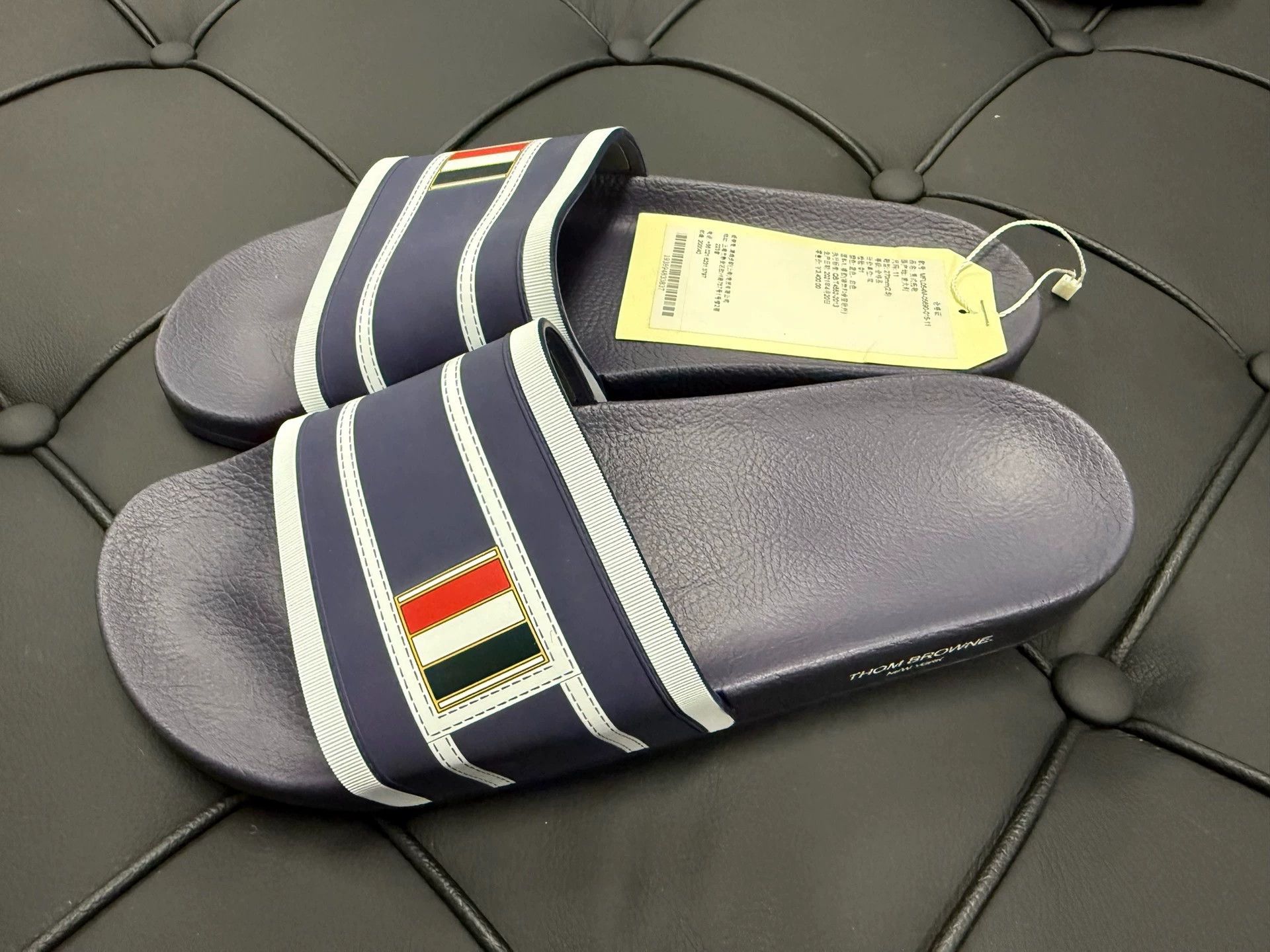 Thom Browne Thom Browne Men's Color Blocked Slipper Blue US11 Size US 11 / EU 44 - 2 Thumbnail