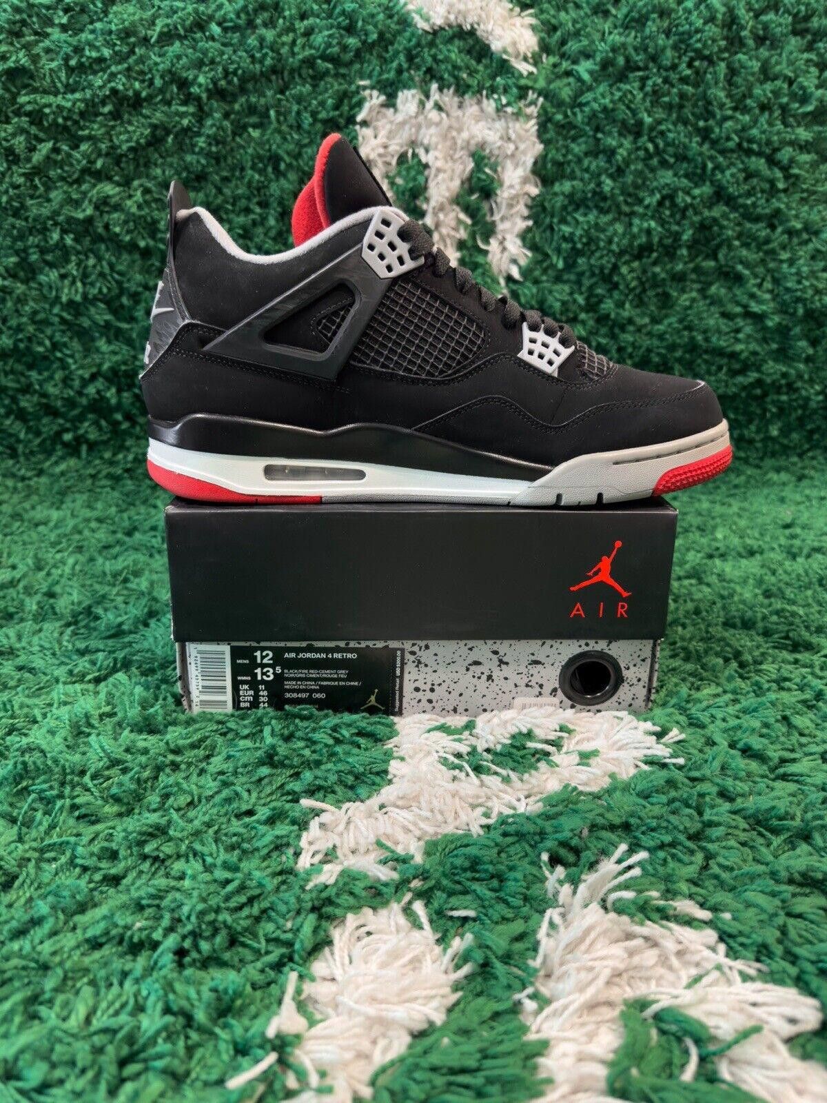 Jordan Brand Jordan 4 Retro Bred Size 12 Size US 12 / EU 45 - 6 Thumbnail