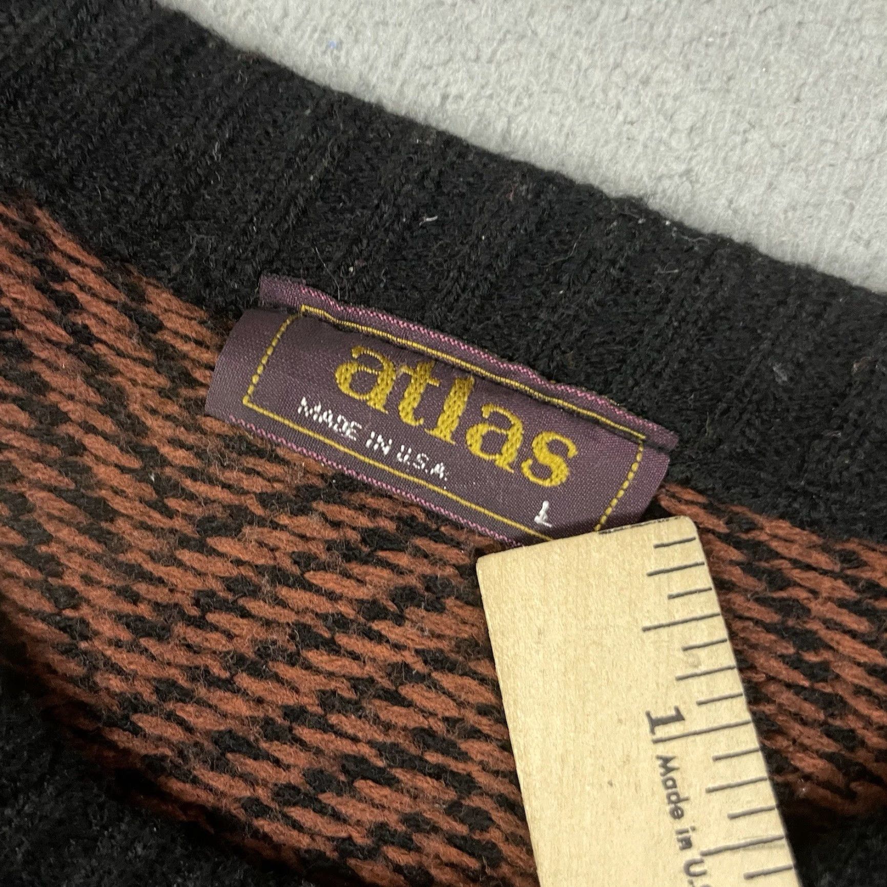 Vintage VINTAGE Atlas Sweater Mens L Red Knit Pullover 80s 90s USA Distressed Casual Size US L / EU 52-54 / 3 - 3 Thumbnail