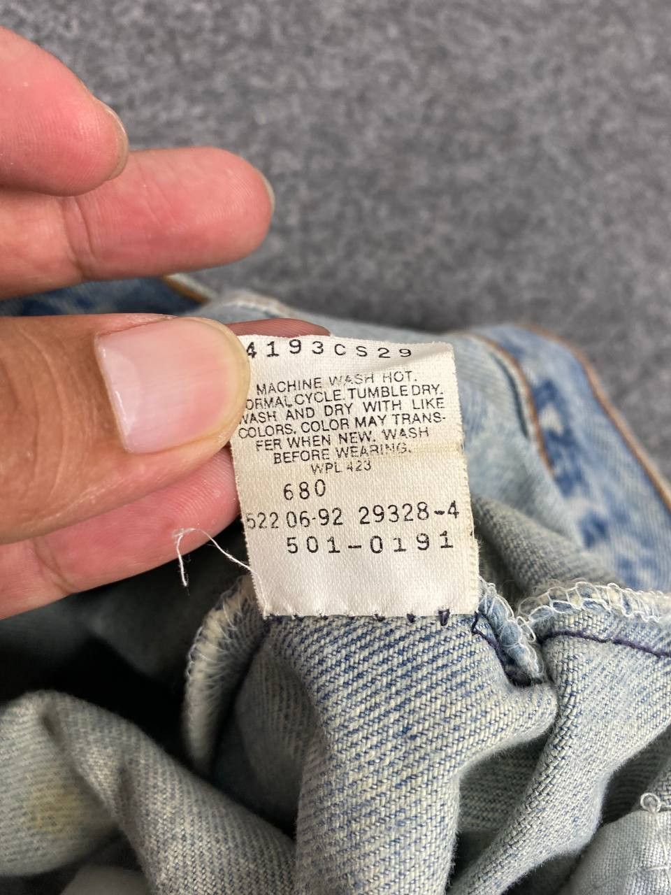 Levi's vintage levis 501 slightly distressed denim nice design Size US 36 / EU 52 - 17 Thumbnail