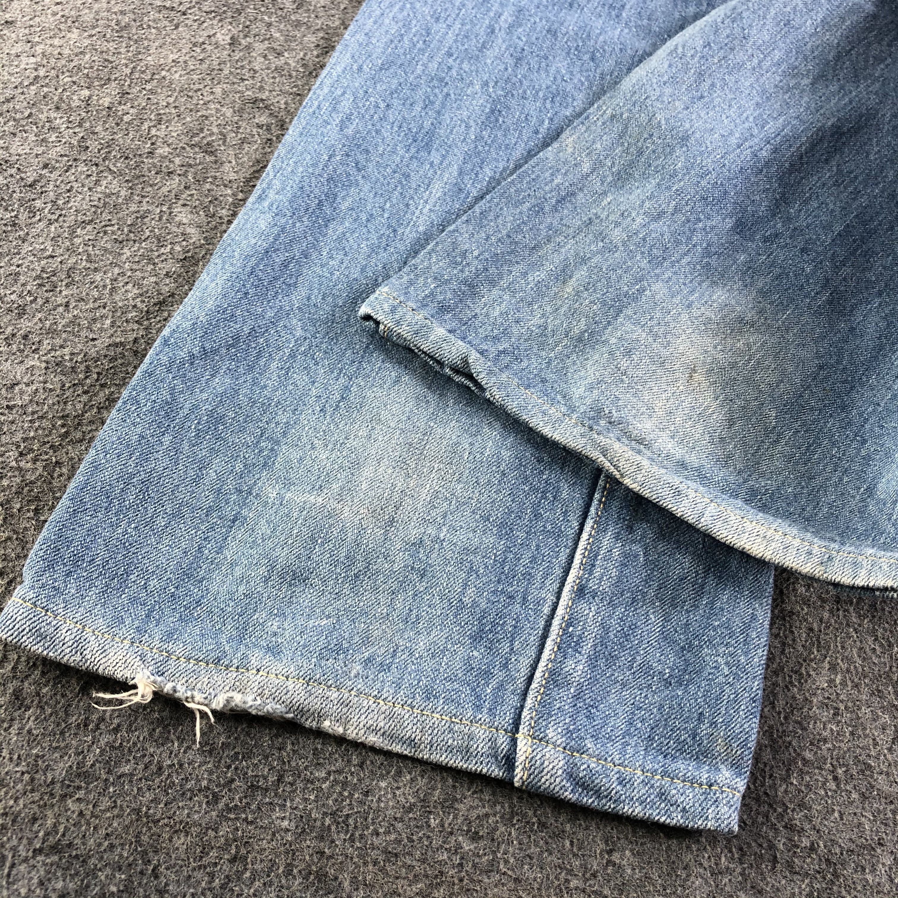 Japanese Brand Vintage Light Wash Earth Culture Redline Jeans-J2993 Size US 31 - 6 Thumbnail