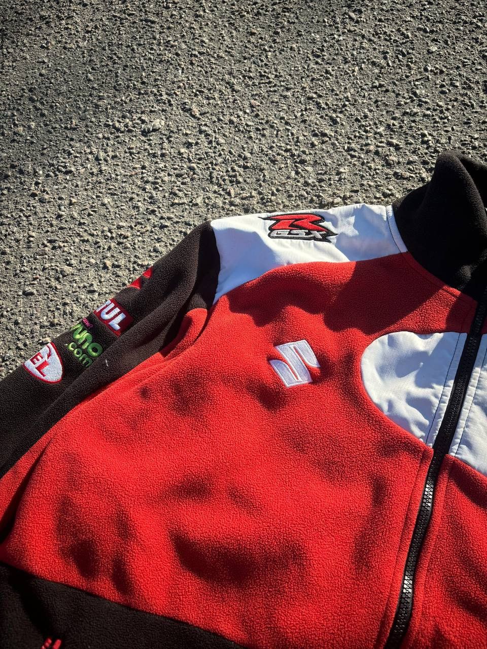Japanese Brand × Vintage Vintage Y2K Suzuki full zip fleece Racing Motosport Size US XL / EU 56 / 4 - 4 Thumbnail