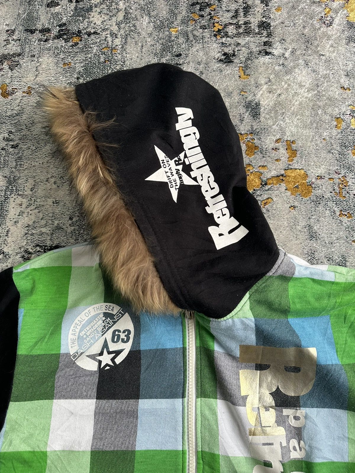 Beauty Beast VACHE PLAID FUR ZIPHOODIE NICE DESIGN IFSIXWASNINE LGB STYLE Size US L / EU 52-54 / 3 - 5 Thumbnail