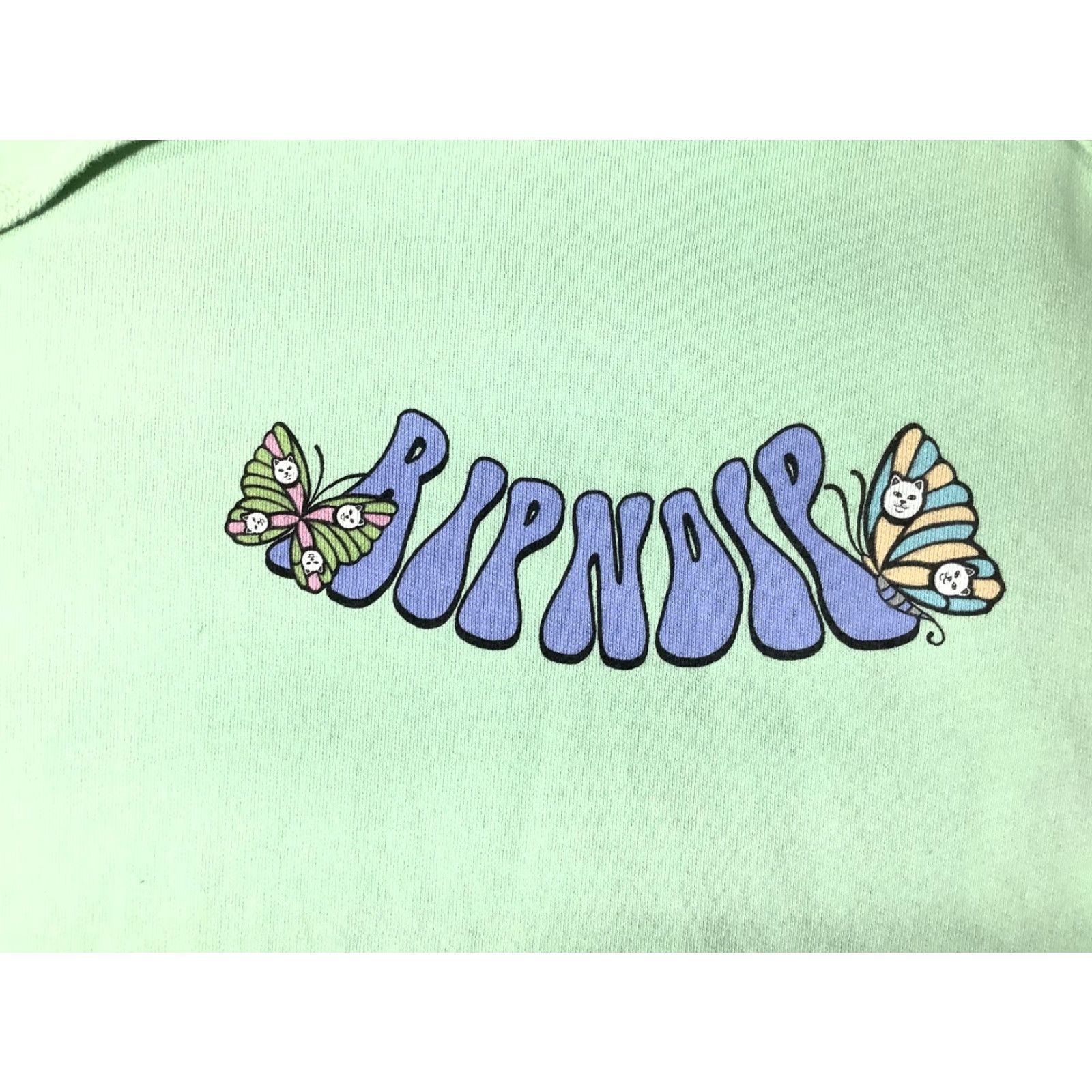 RIPNDIP RIPNDIP Hoodie Sweatshirt Mens XS Mint Green Must Be Nice Alien Cat Graphic Size US XS / EU 42 / 0 - 4 Thumbnail