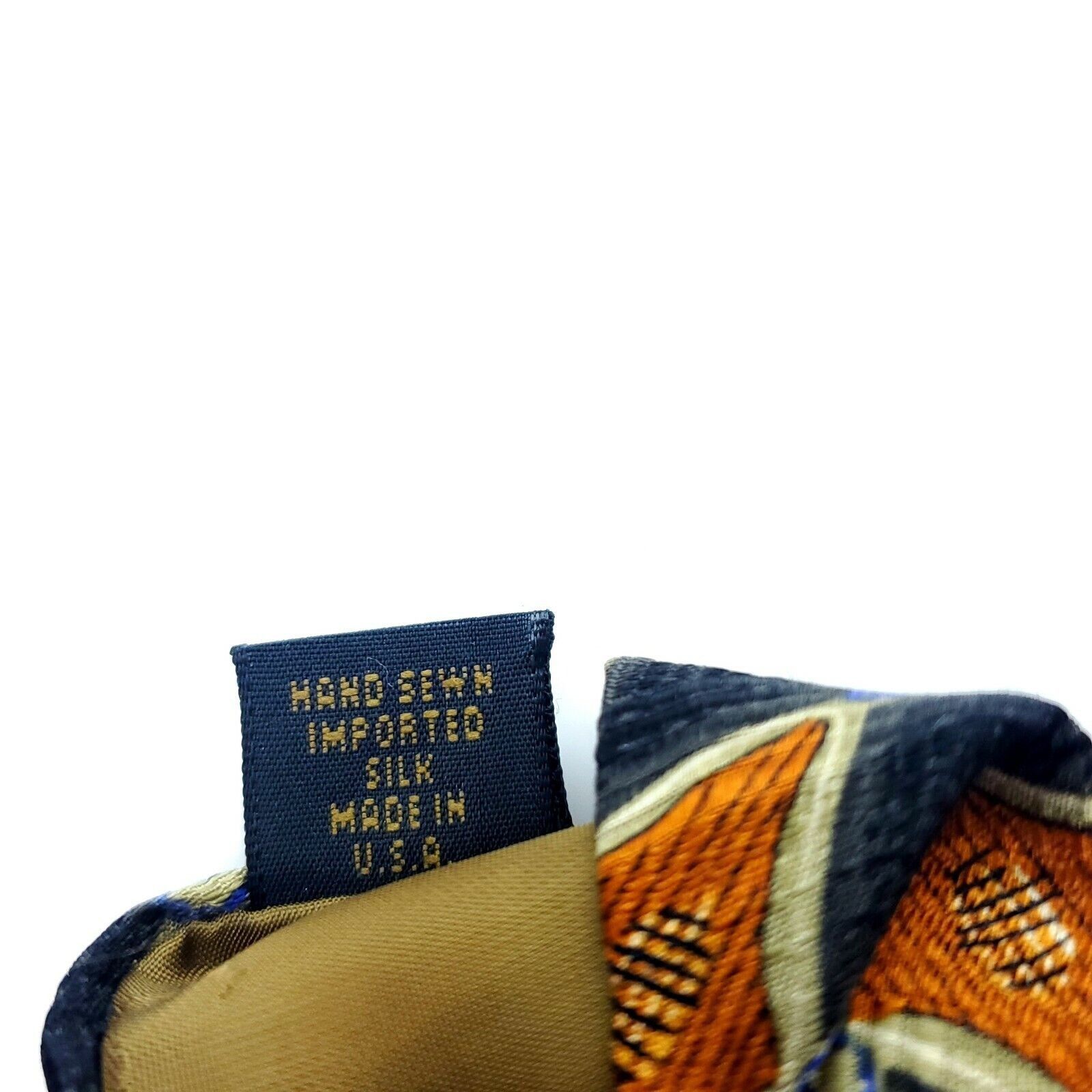 Robert Talbott Robert Talbott Gray Orange Blue Geometric Silk Tie Short Wid Size ONE SIZE - 5 Thumbnail