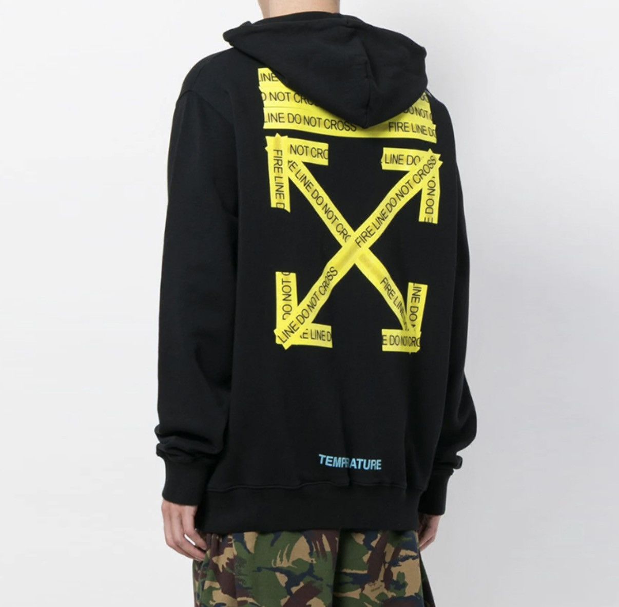Off-White Off-White Black Firetape Hoodie Size US XS / EU 42 / 0 - 8 Thumbnail