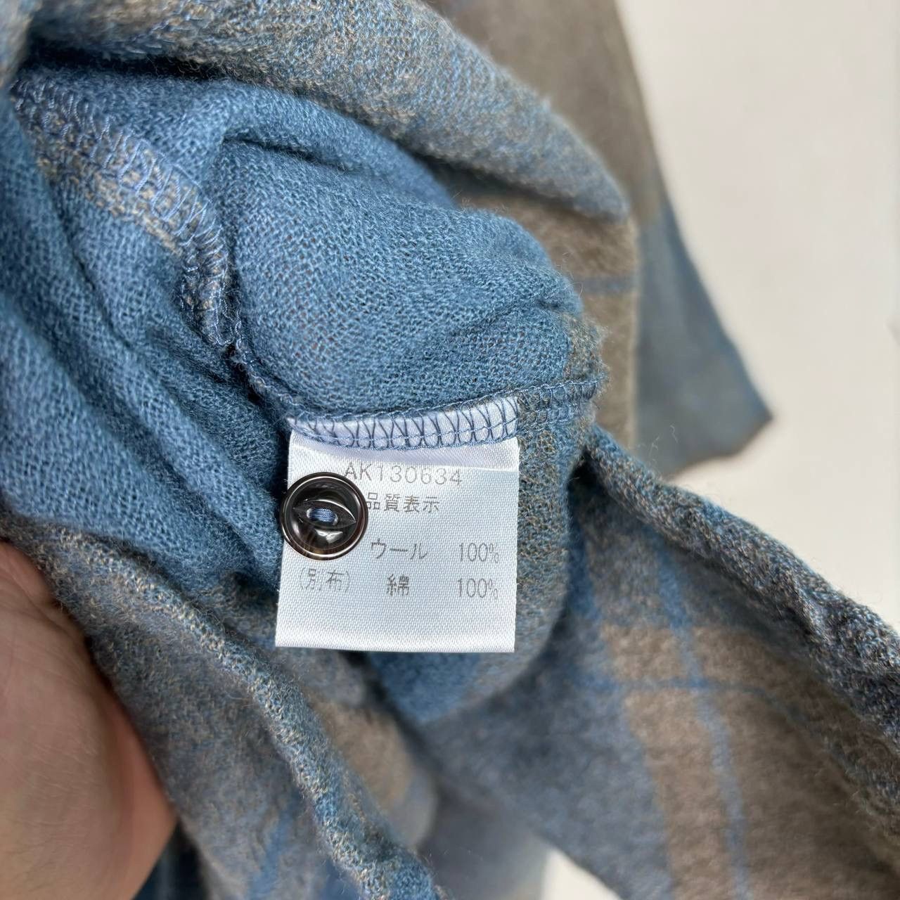 Japanese Brand Ichi Japan Wool Check Tunic Dress Lagenlook Mori Grey OS Size S / US 4 / IT 40 - 9 Thumbnail
