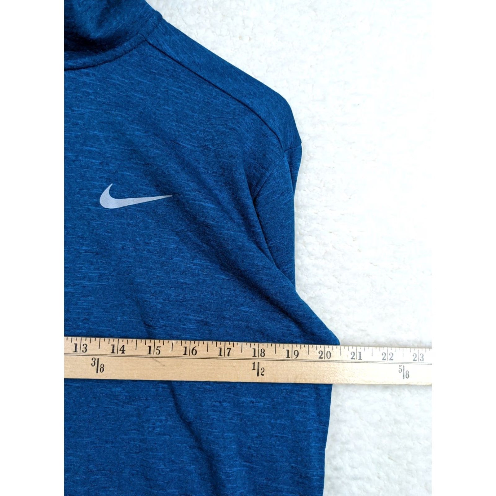 Nike Nike Pro Women’s 1/4 Zip Long Sleeve Pullover Sweatshirt Top M Blue Size M / US 6-8 / IT 42-44 - 4 Thumbnail