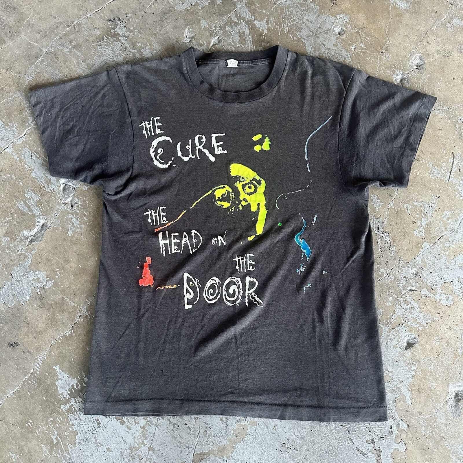 Band Tees × Vintage Vintage 80s The Cure The Head On The Door Band Tee T-Shirt Size US L / EU 52-54 / 3 - 2 Thumbnail
