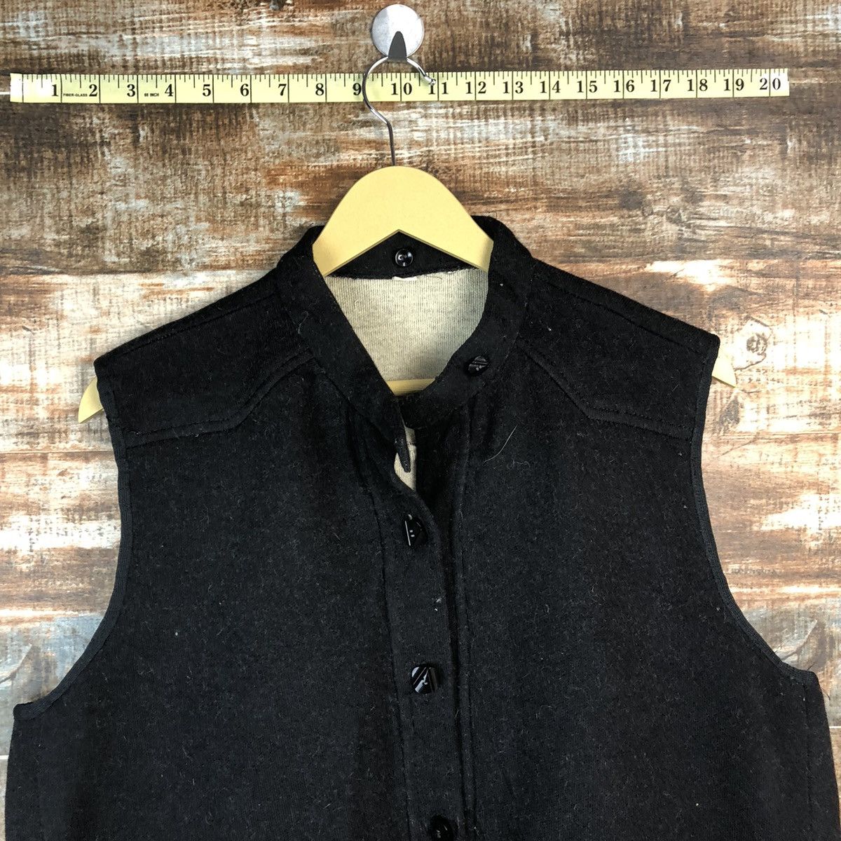 Homespun Knitwear × Japanese Brand Japanese Brand Black Vest #968 Size L / US 10 / IT 46 - 3 Thumbnail