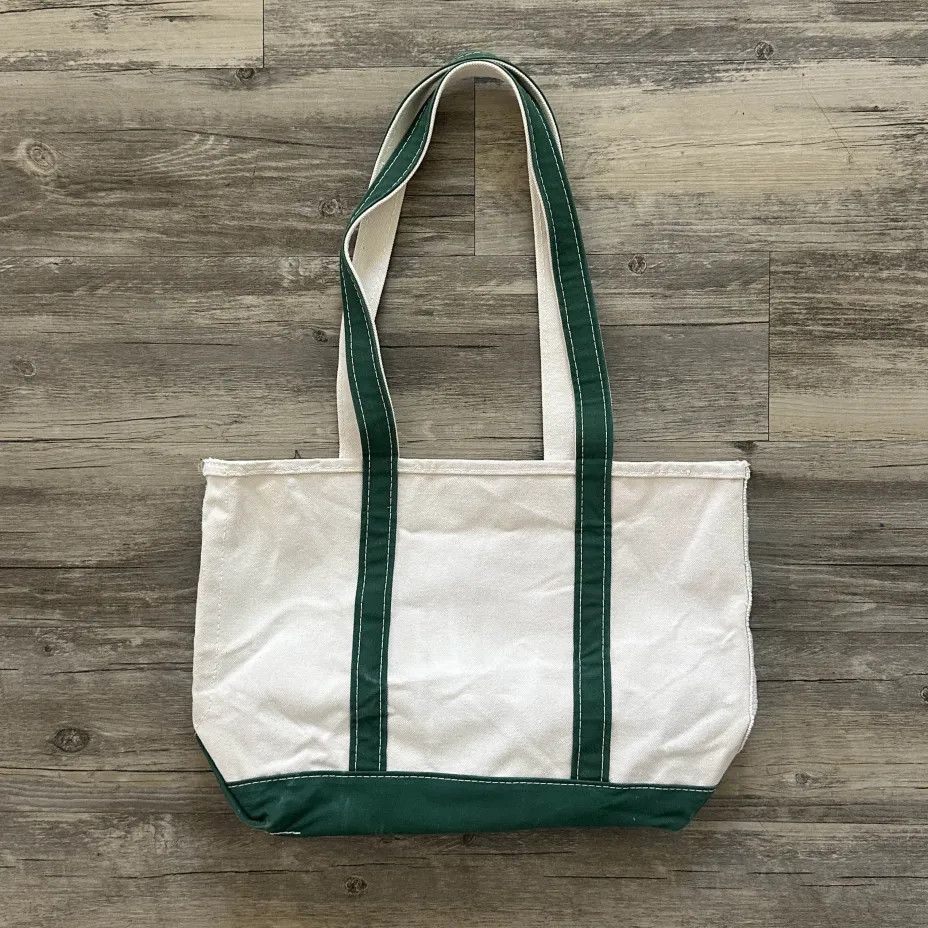 L.L. Bean Vintage L.L. Bean Boat And Tote Green Canvas Tote Bag Size ONE SIZE - 1 Thumbnail