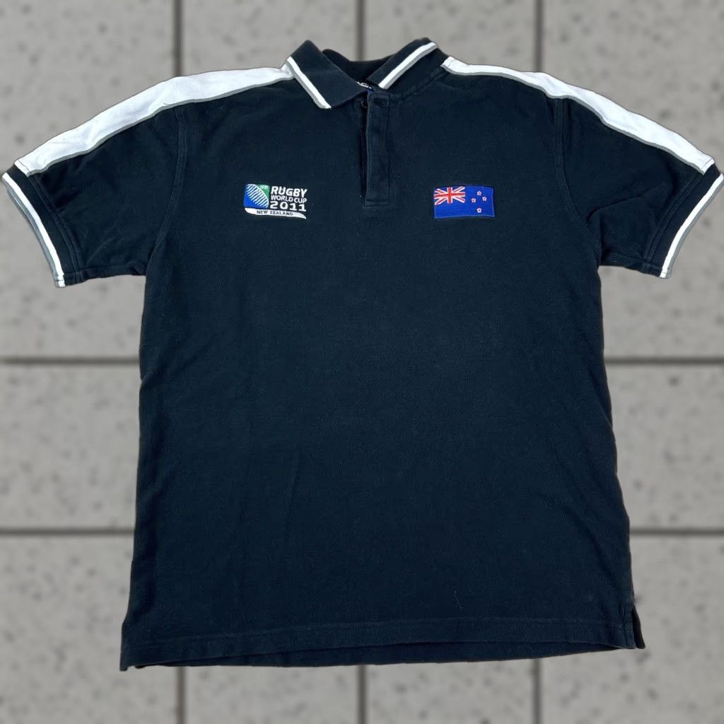 Vintage VINTAGE Rugby World Cup Polo Shirt Black Small Men Shirts Short Sleeve Collared Cotton Sports Size US S / EU 44-46 / 1 - 1 Thumbnail
