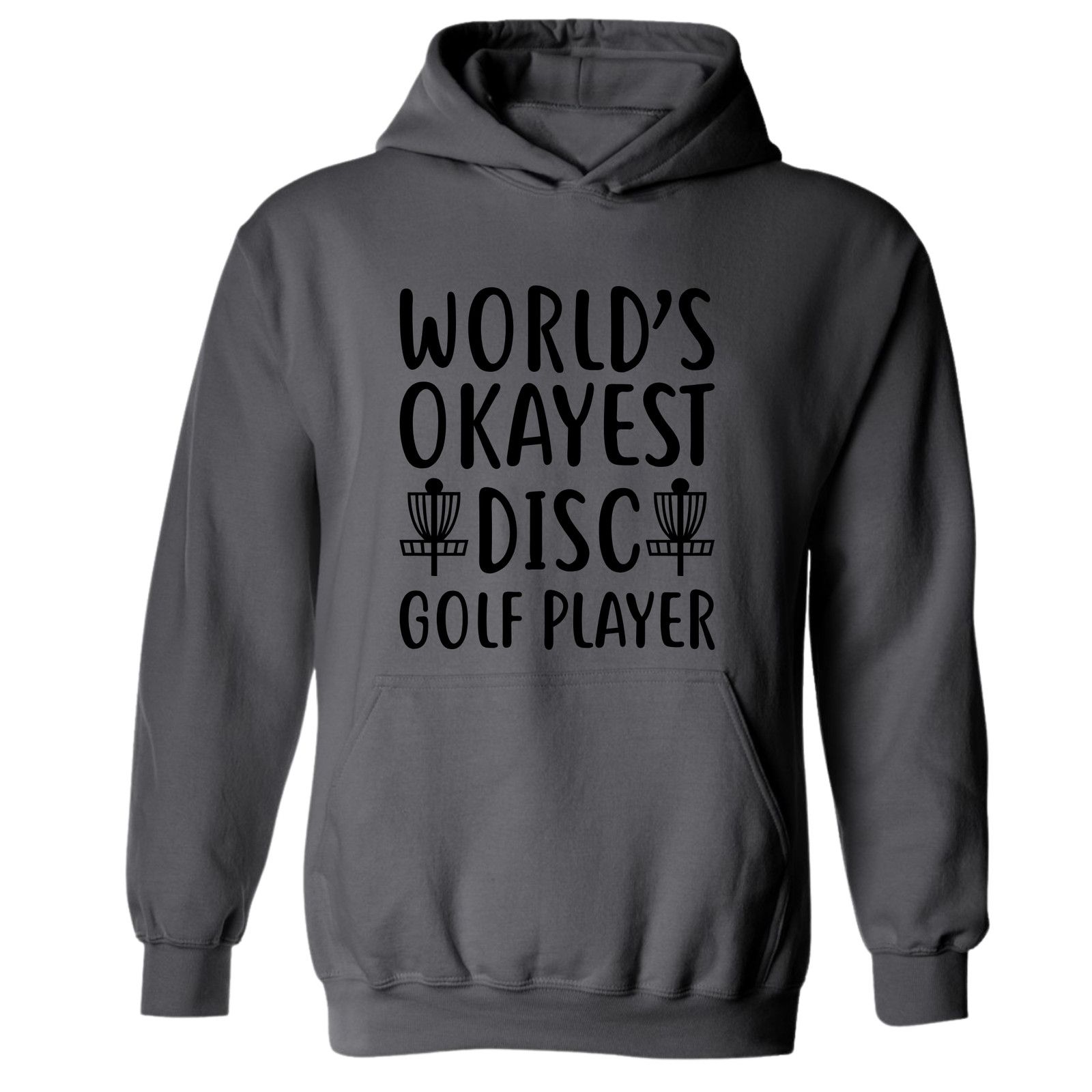 Gildan Disc Golf Hoodie Worlds Okayest Discgolfer Sweatshirt Size US XL / EU 56 / 4 - 9 Thumbnail