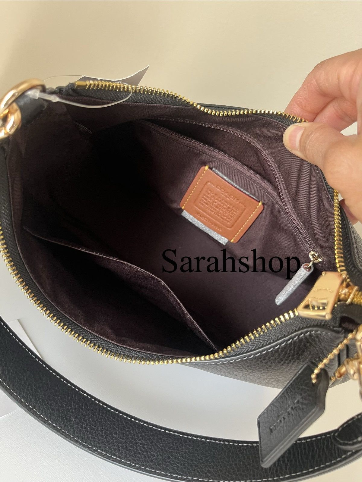 Coach Coach Teri Hobo Bag In Refined Pebble Leather Size ONE SIZE - 11 Thumbnail