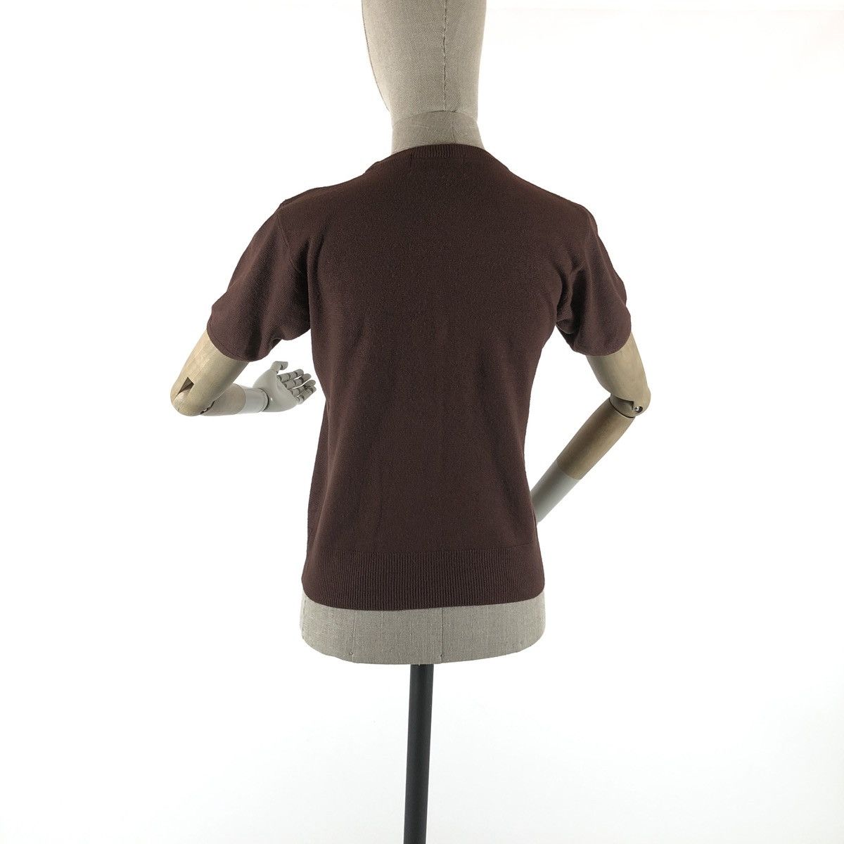 MCM VTG MCM Short Sleeve Logo Japan Wool Brown Acryl Top T-Shirt Size M / US 6-8 / IT 42-44 - 5 Thumbnail