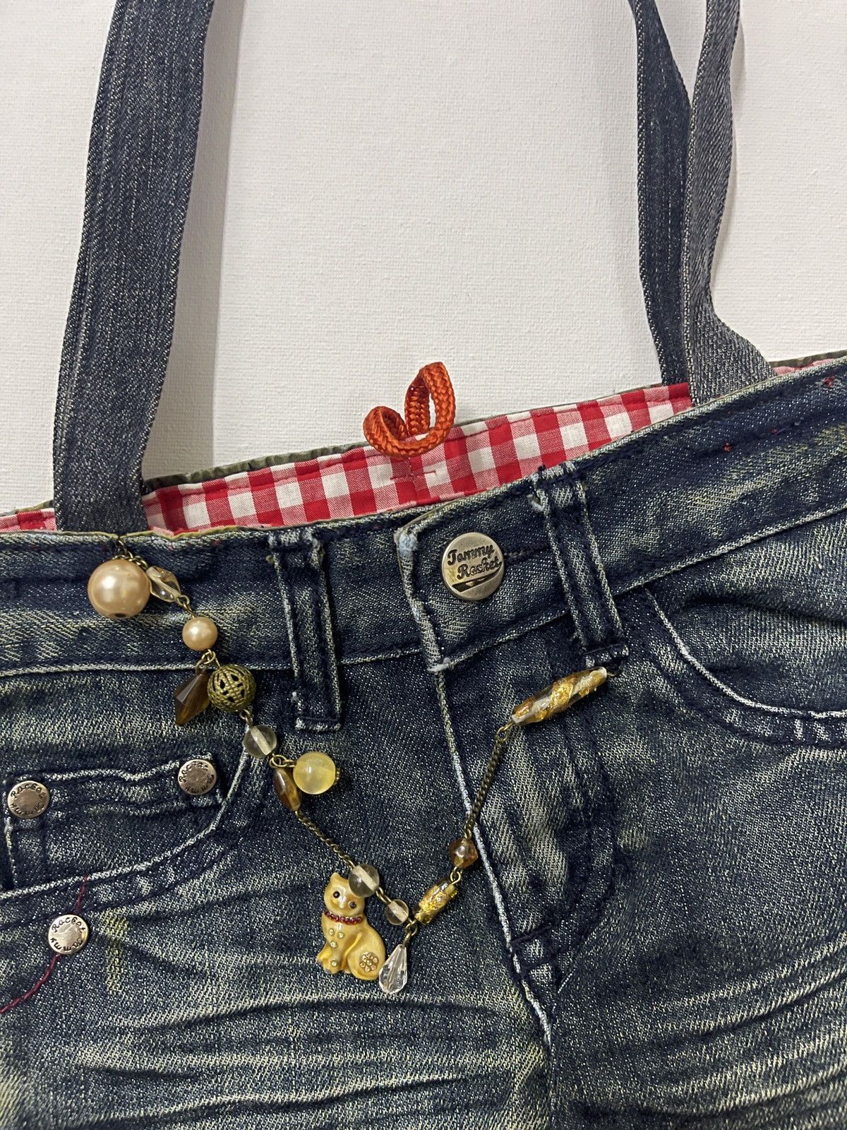 Other Handmade tote with Gingham Lining @ Charm Detail Jeans Size ONE SIZE - 2 Thumbnail