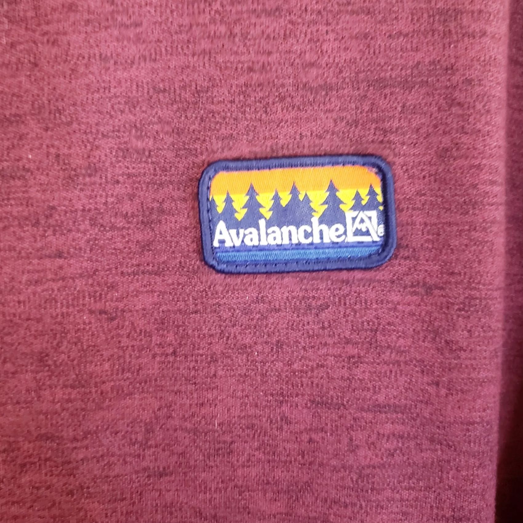 Avalanche Avalanche Men's M Maroon Full Zip Knit Fleece Jacket Stand Up Collar Logo Size US M / EU 48-50 / 2 - 5 Thumbnail