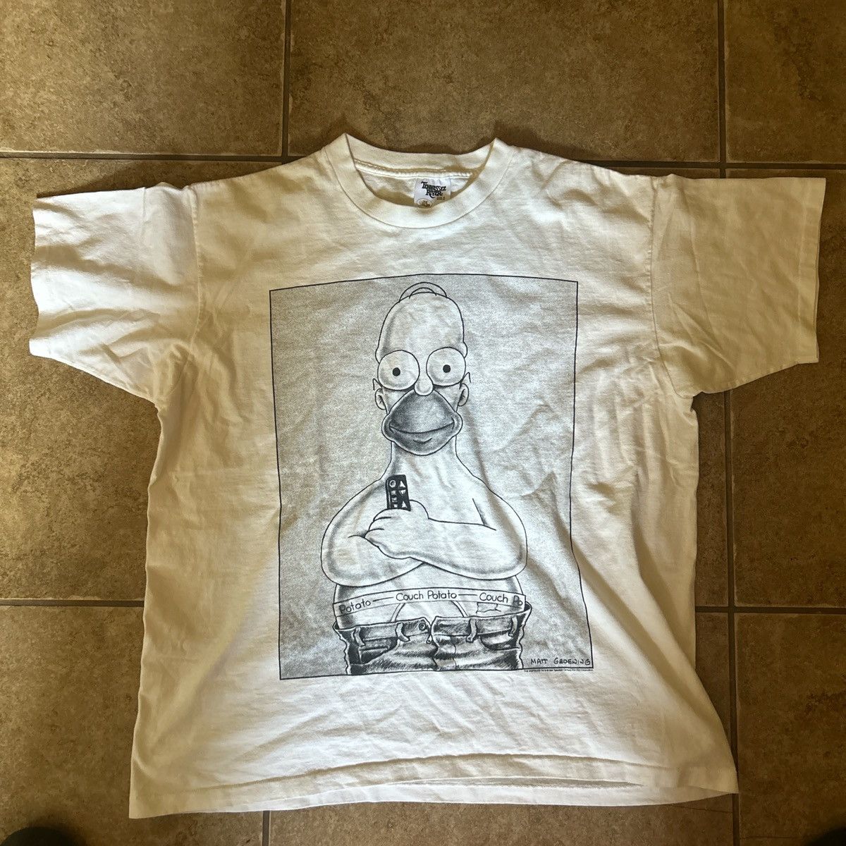 Vintage Vintage 1993 Homer Simpson t shirt Size US XL / EU 56 / 4 - 1 Thumbnail