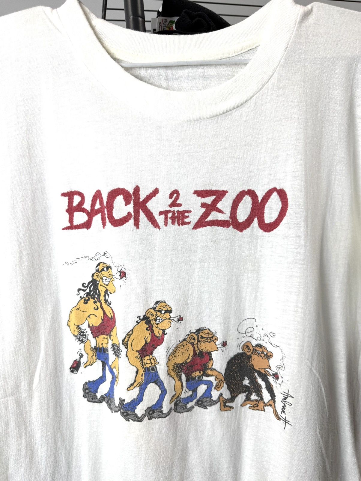 Rap Tees Back To The Zoo Monkey 1990’s Humor Vintage T Shirt Size US M / EU 48-50 / 2 - 3 Thumbnail