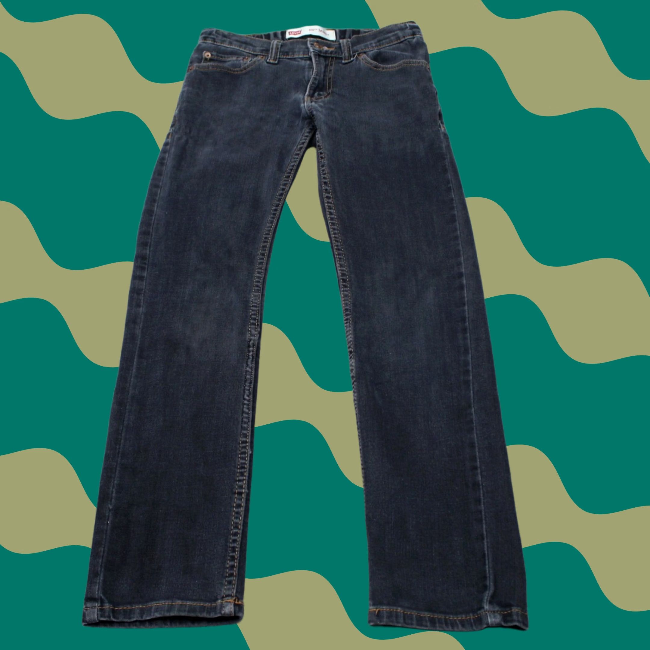 Levi's Levi's 510 Jeans Womens 12 Regular Black Skinny 5-Pocket Denim Stretch Polyester Shaping City College Mens Womens Girls Size 34" / US 12 / IT 48 - 1 Thumbnail