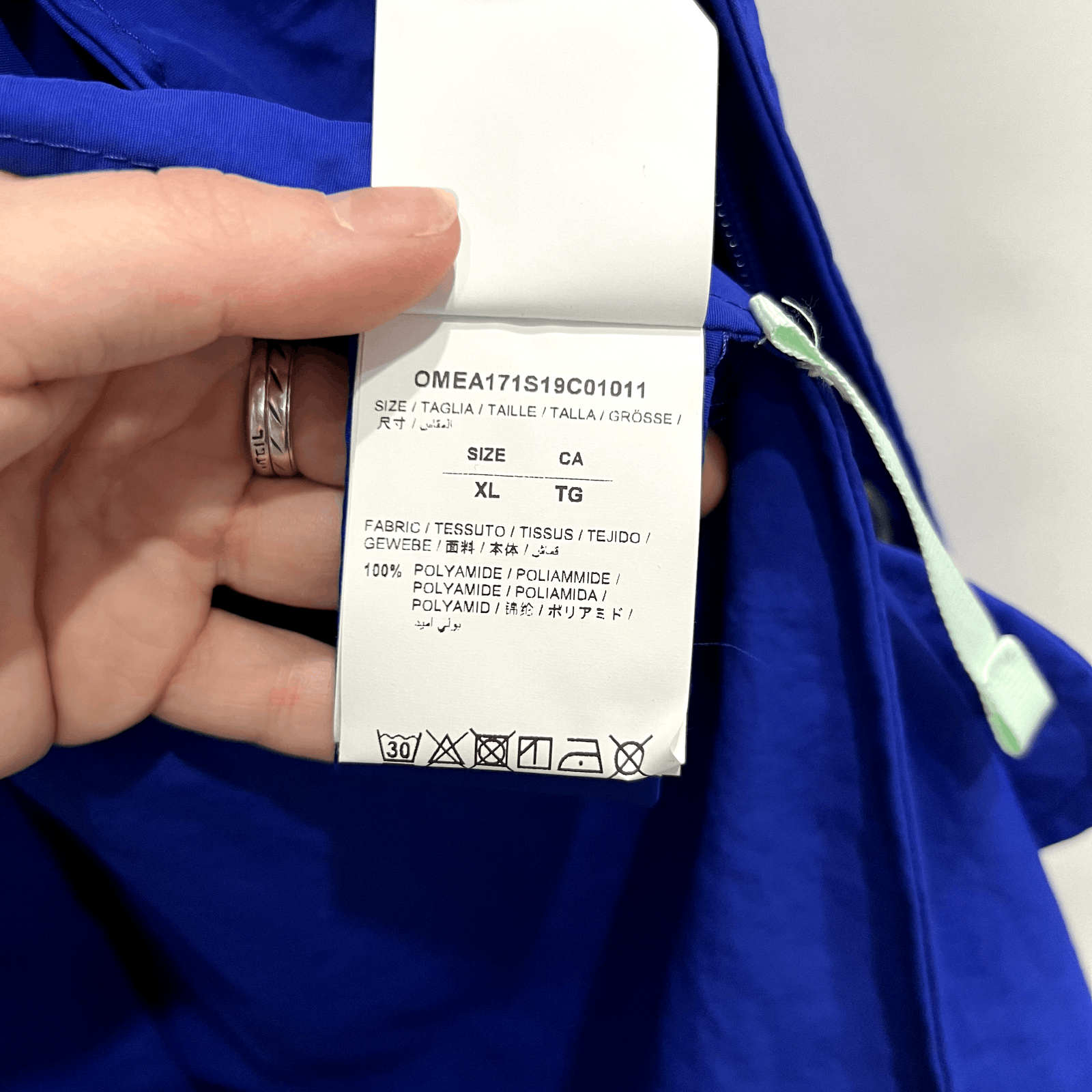 Off-White $1215 NWT Midi Trench Diag Raincoat Jacket Size US XL / EU 56 / 4 - 11 Thumbnail