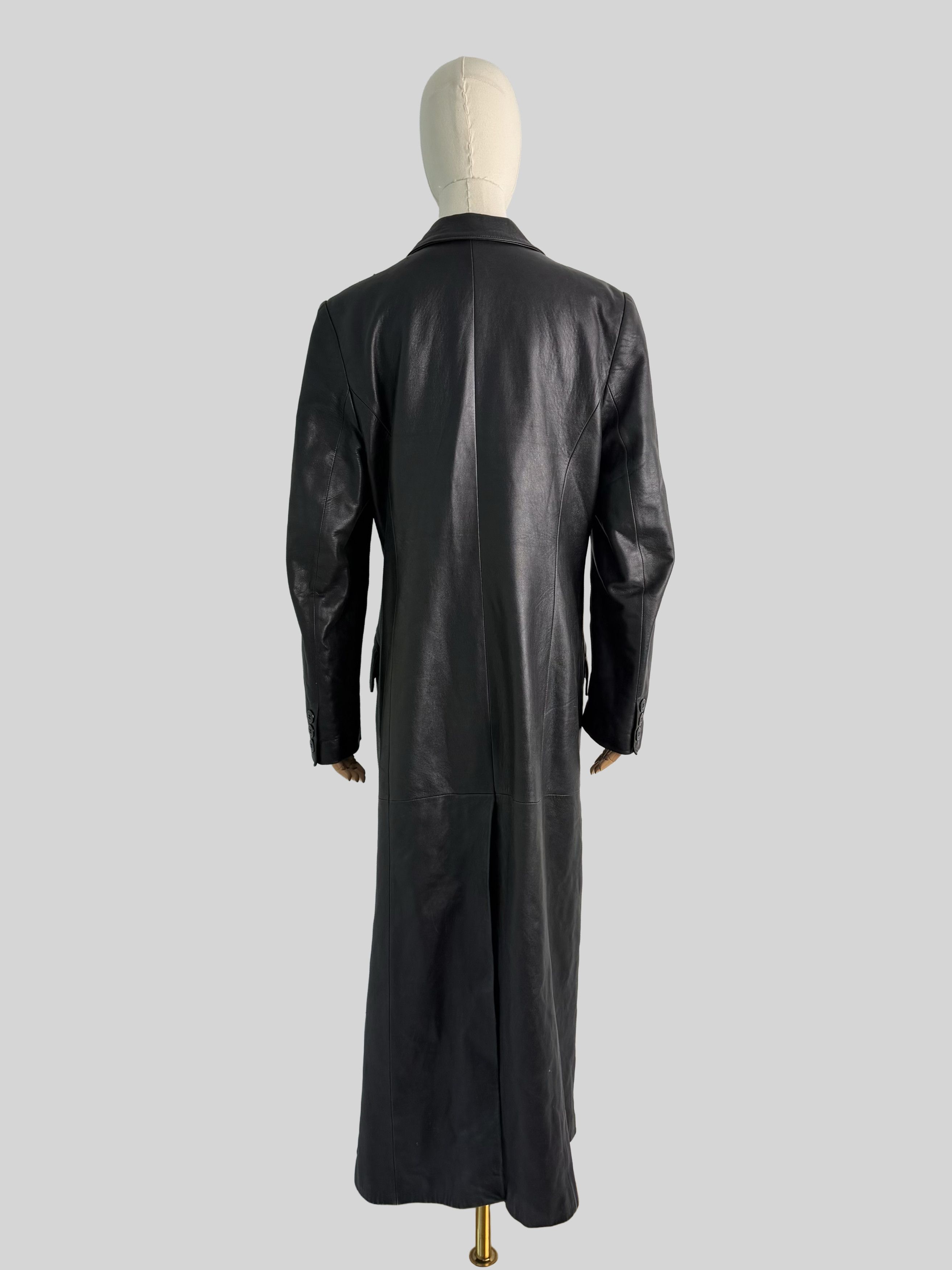 Dolce & Gabbana Vintage Dolce & Gabbana Leather Maxi Coat Y2K Trench Jacket Size M / US 6-8 / IT 42-44 - 4 Thumbnail